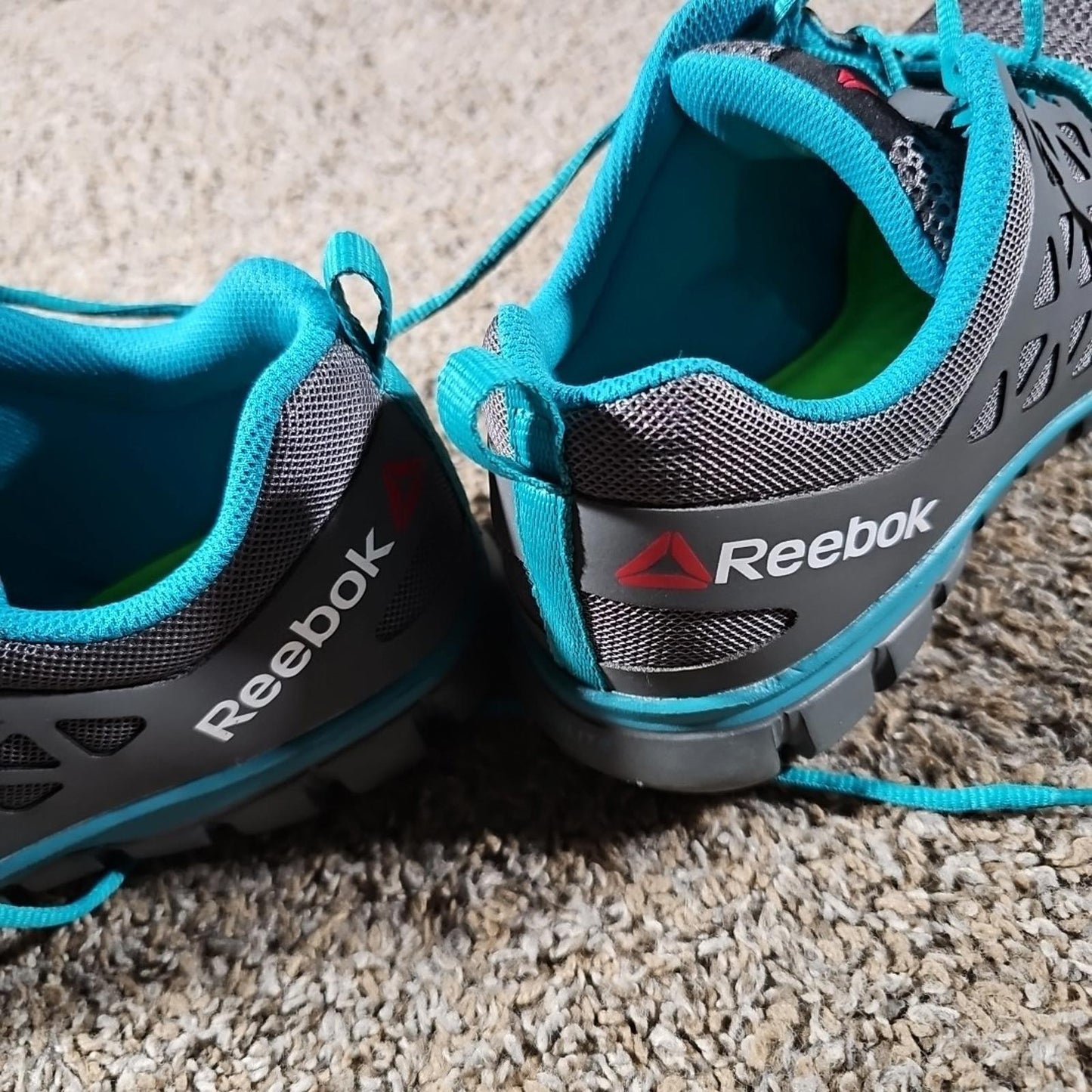 Reebok Women’s RB045 Alloy Toe Work Gray Teal Size 11M