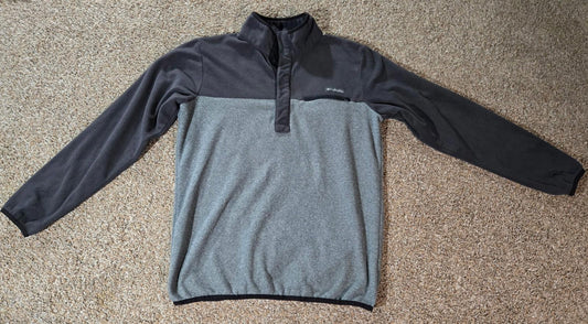 Columbia Sweater Men S Gray Hiking Fleece Sweatshirt Henley