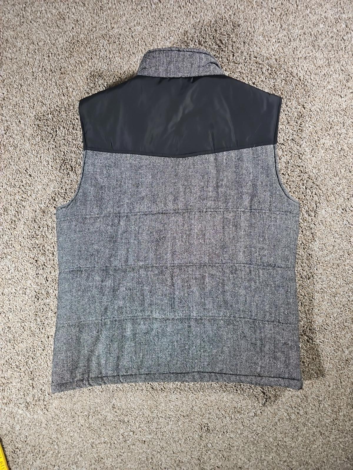 BKE Standard Fit XL Gray Puffer Vest Wool Blend