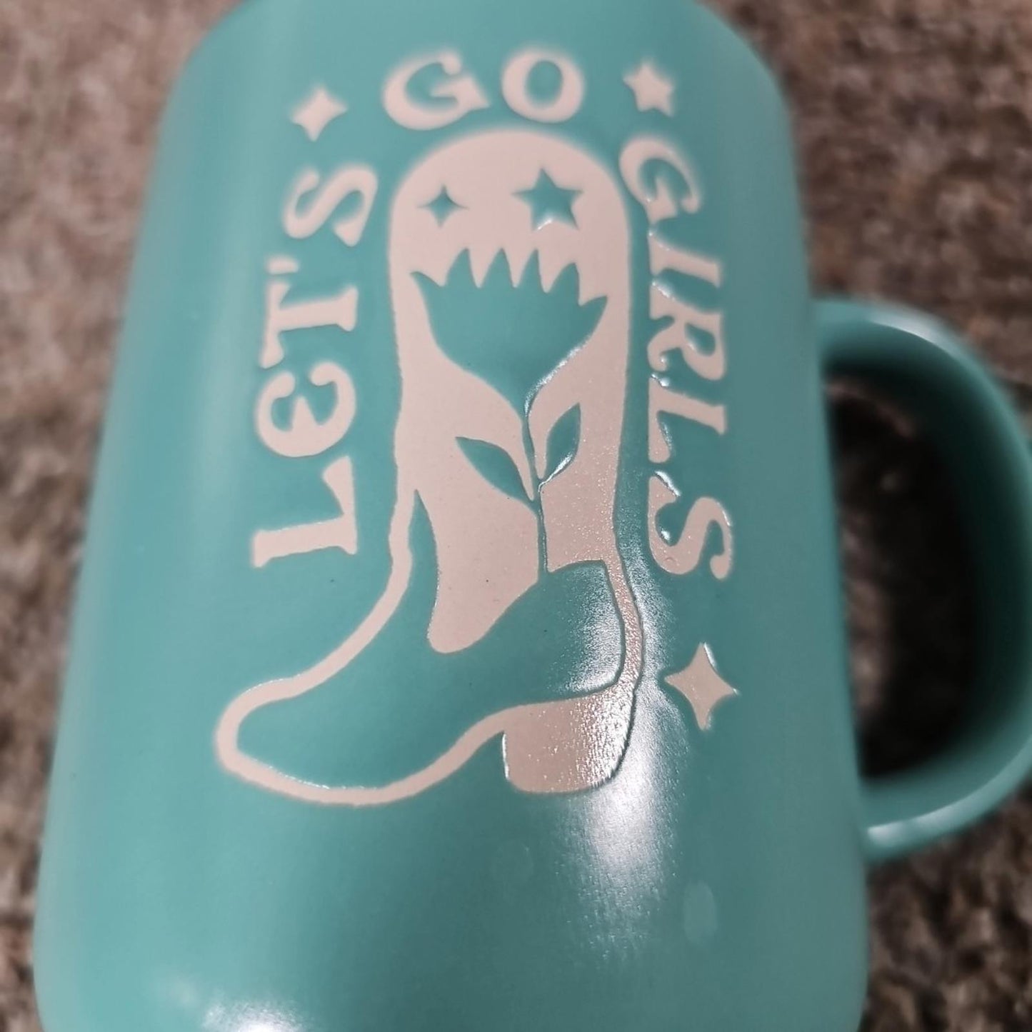 Lets Go Girls Market Square Cowboy Boot Coffee Mug
