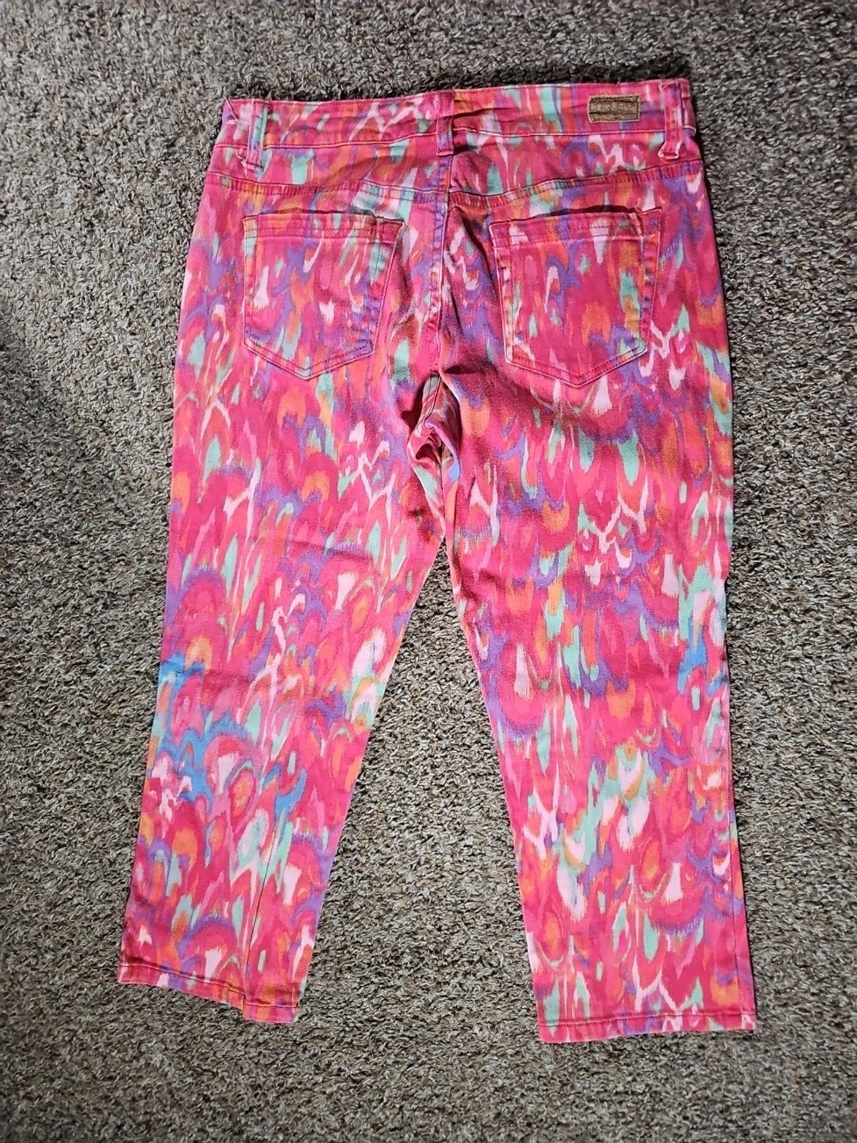 Bandolino Sz 8 Bright Tie Dye Pants