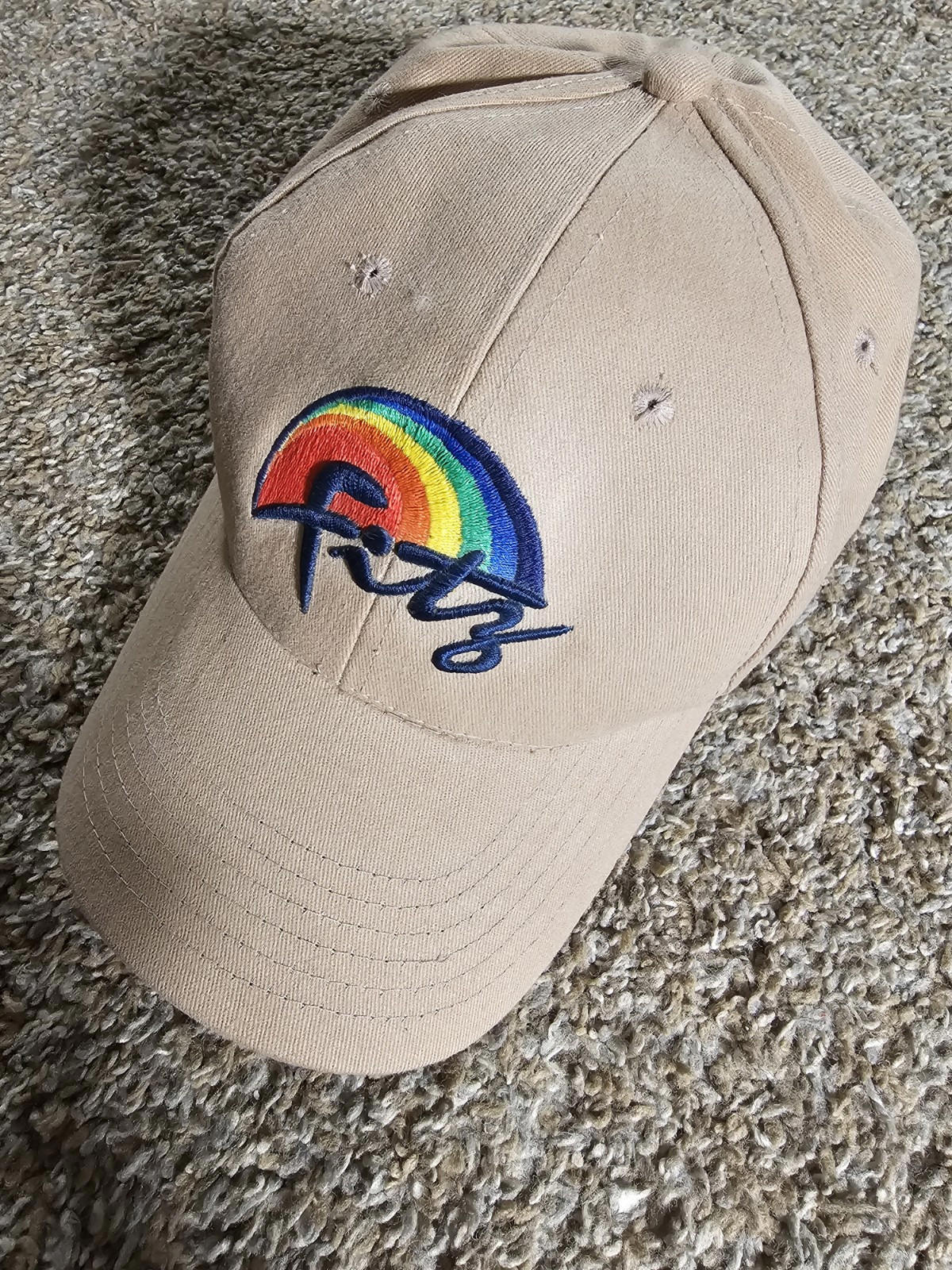 fitz rainbow strapback Crossroads Designs hat