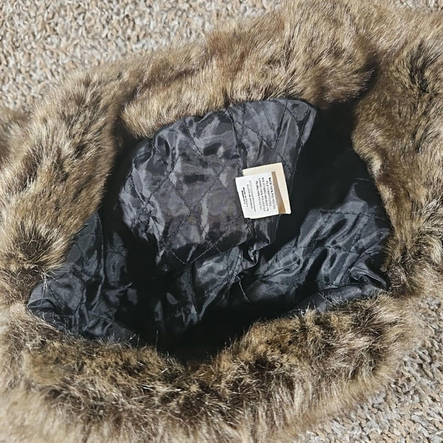 MUDD Trapper Hat Y2K Faux Fur Ear Flaps Multicolor Plaid One Size w/ Strap
