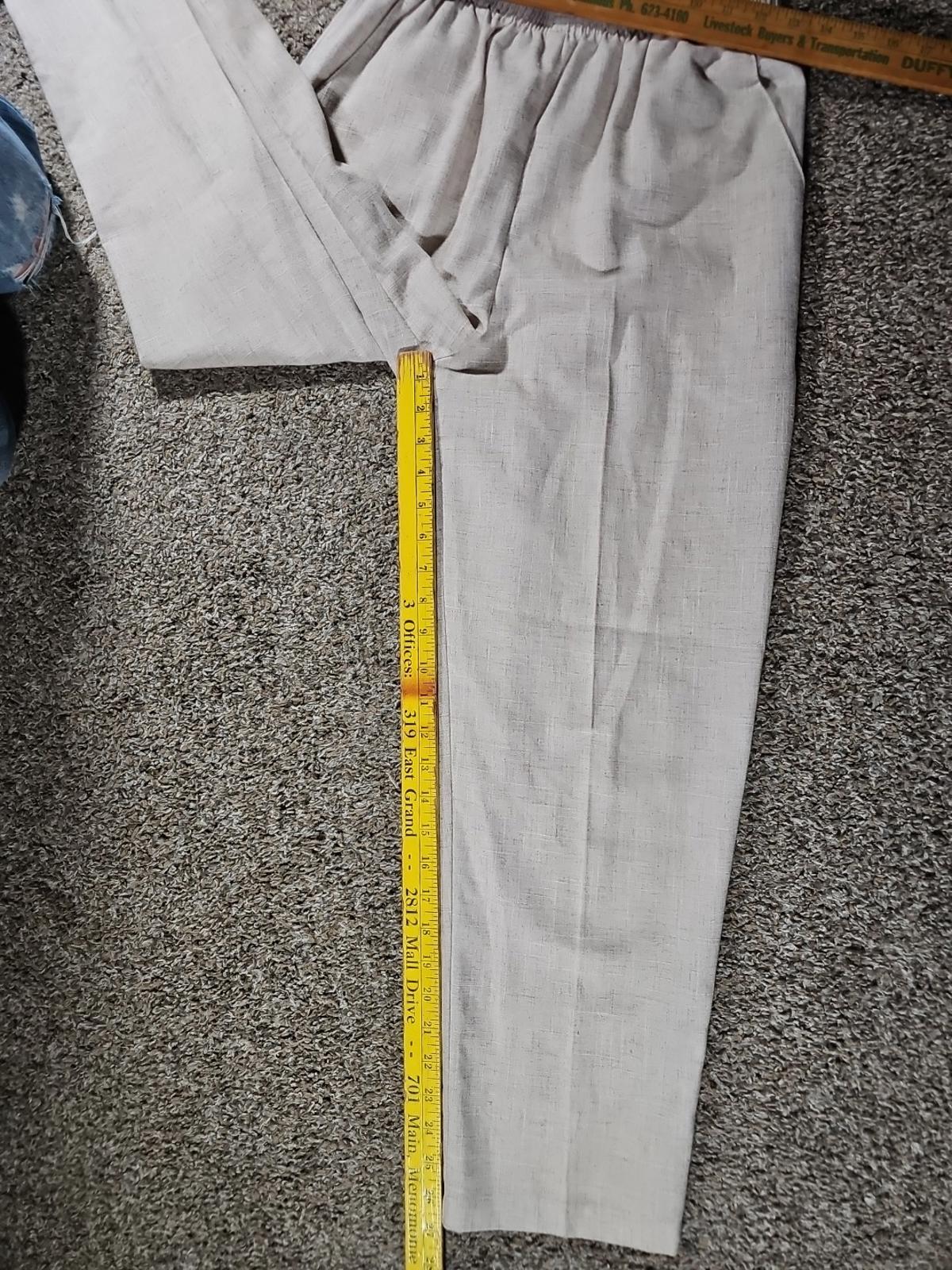 Briggs New York Linen Beige Pants 10S