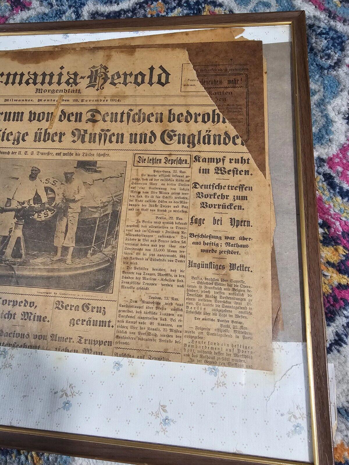 November 23 1914 german newspaper Germania-Herold Morgenblatt