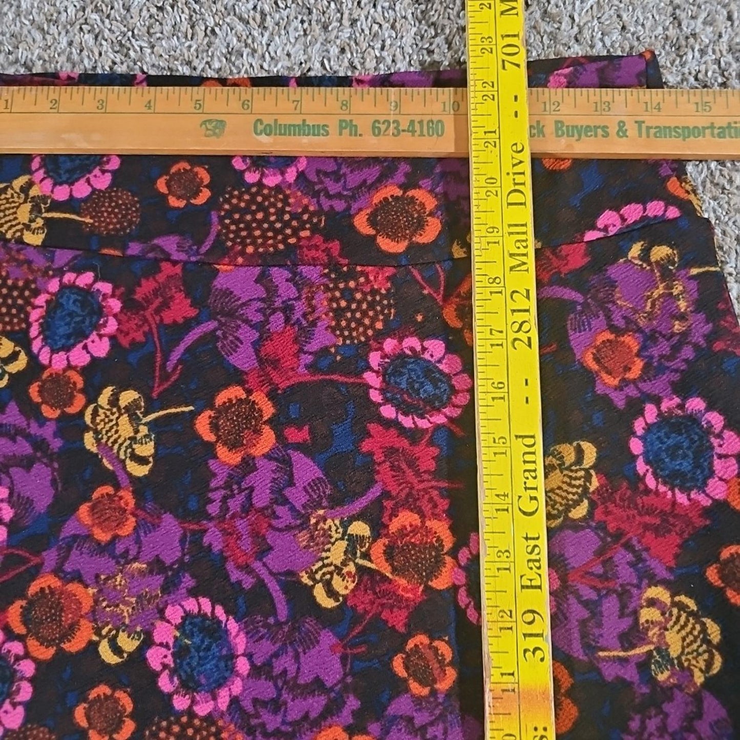 LuLaRoe Cassie Skirt Small Multicolor Floral Knee Length Unlined Pull On