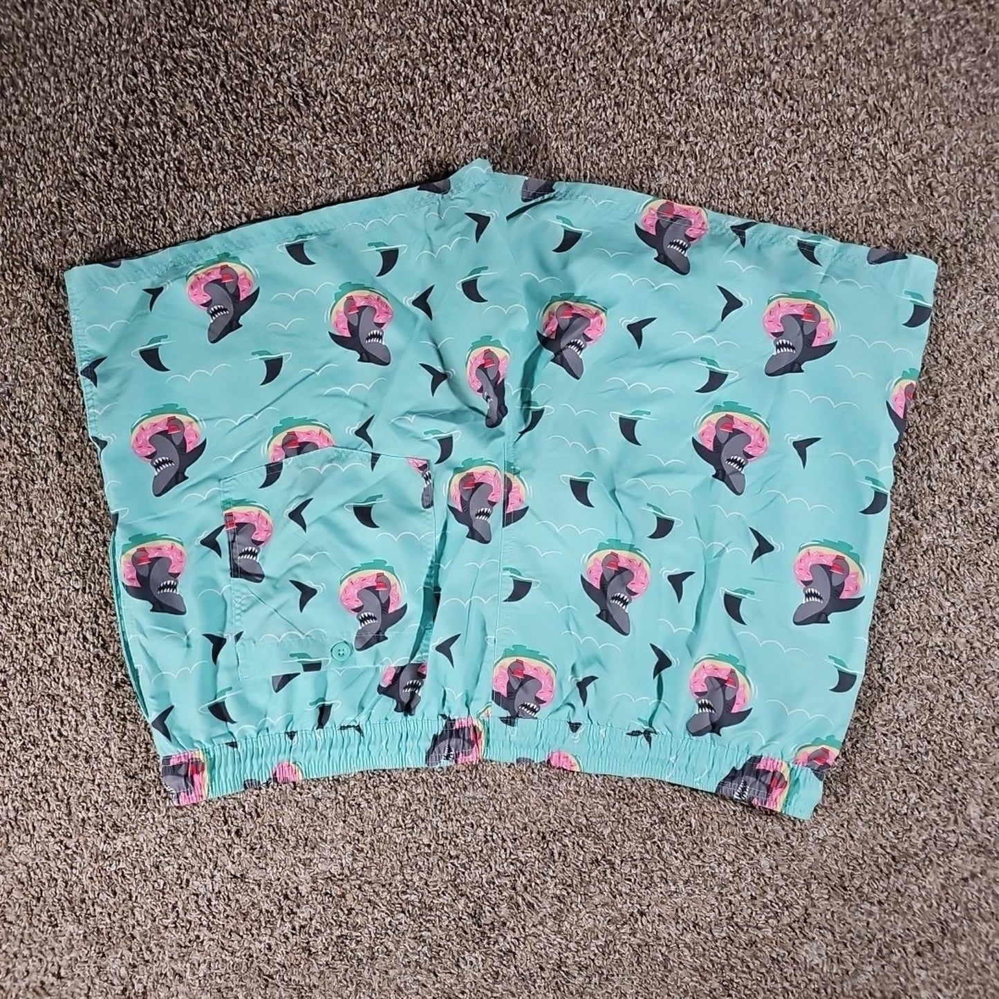 No Boundaries 3XL Sharks Donuts Swim Trunks