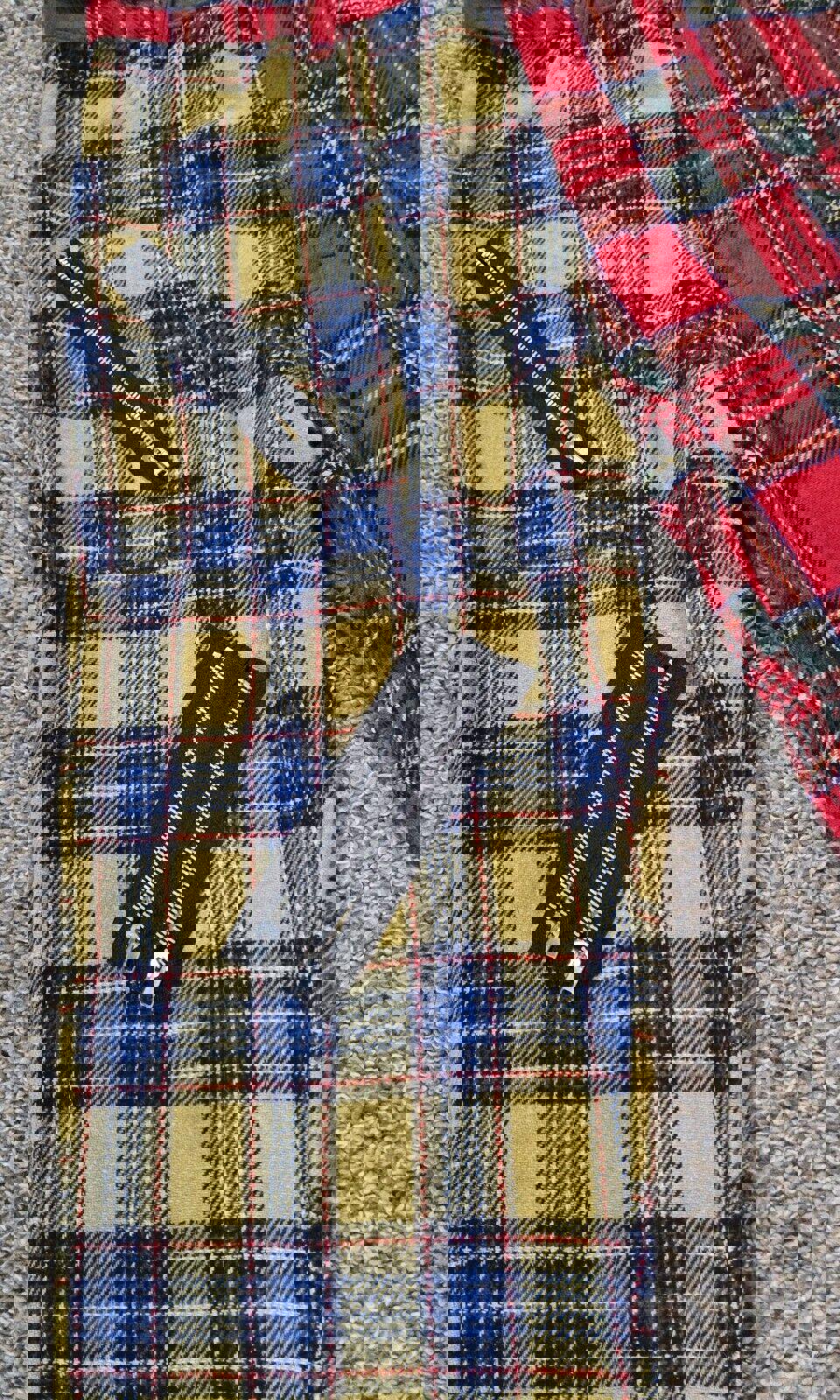 Tiger Of London Plaid Flannel Bondage Zippper Punk Pants 34
