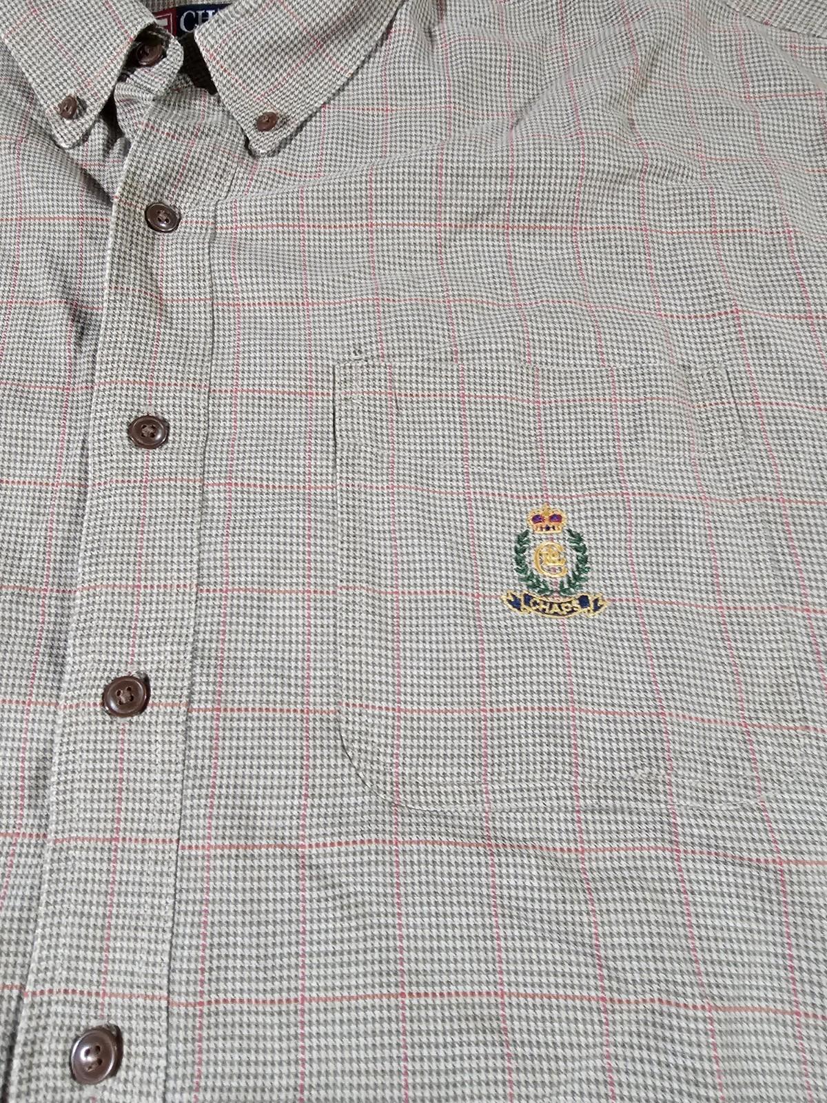 Chaps Ralph Lauren Plaid Houndstooth Shirt XL Pocket Logo