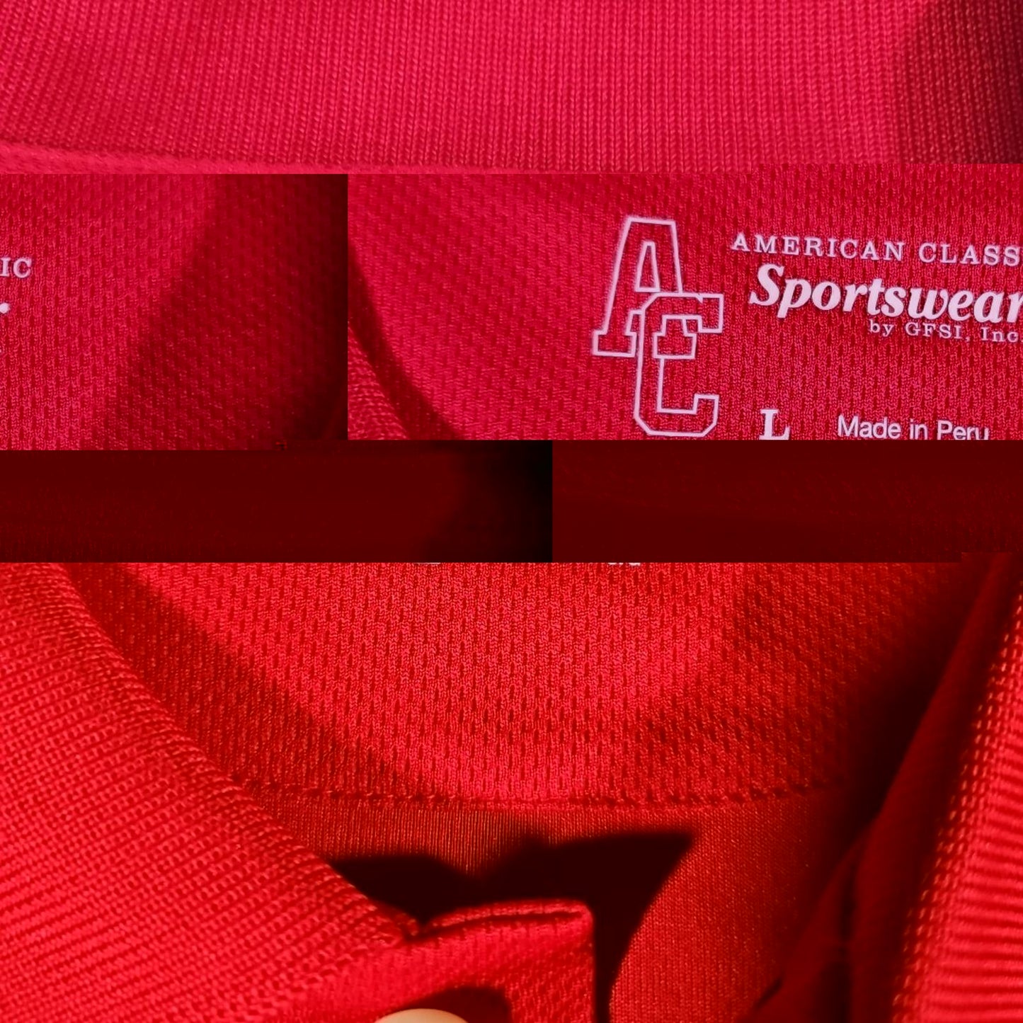 American Classic Sportswear L Long Sleeve WI Badgers Polo