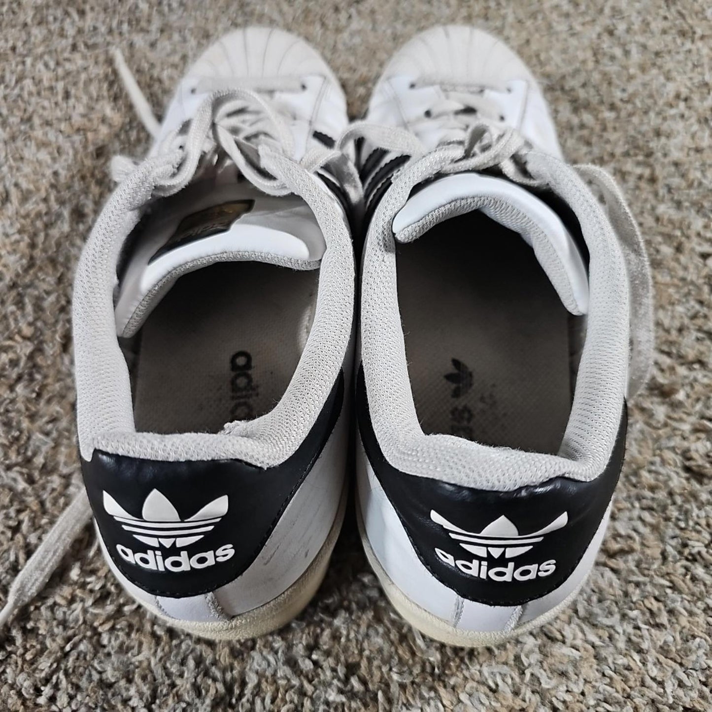 Adidas Superstar ART C77153 sz 11 White Black Stripe Clam