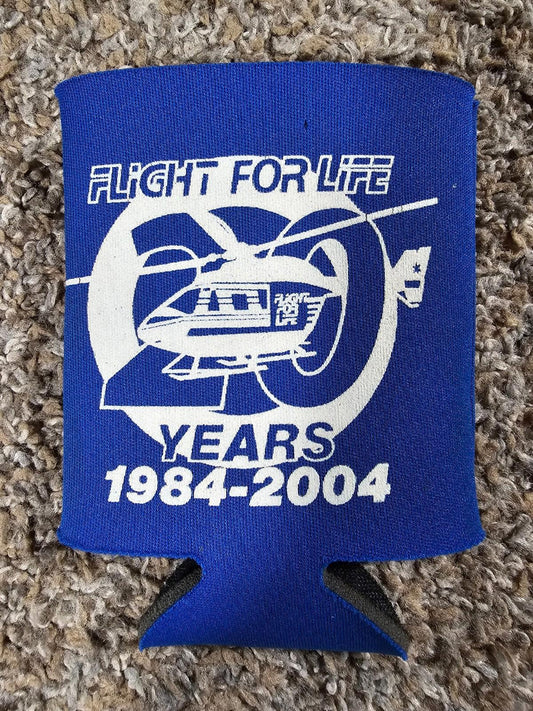 Flight For Life 20 Years Blue Can Koozie 1984-2004