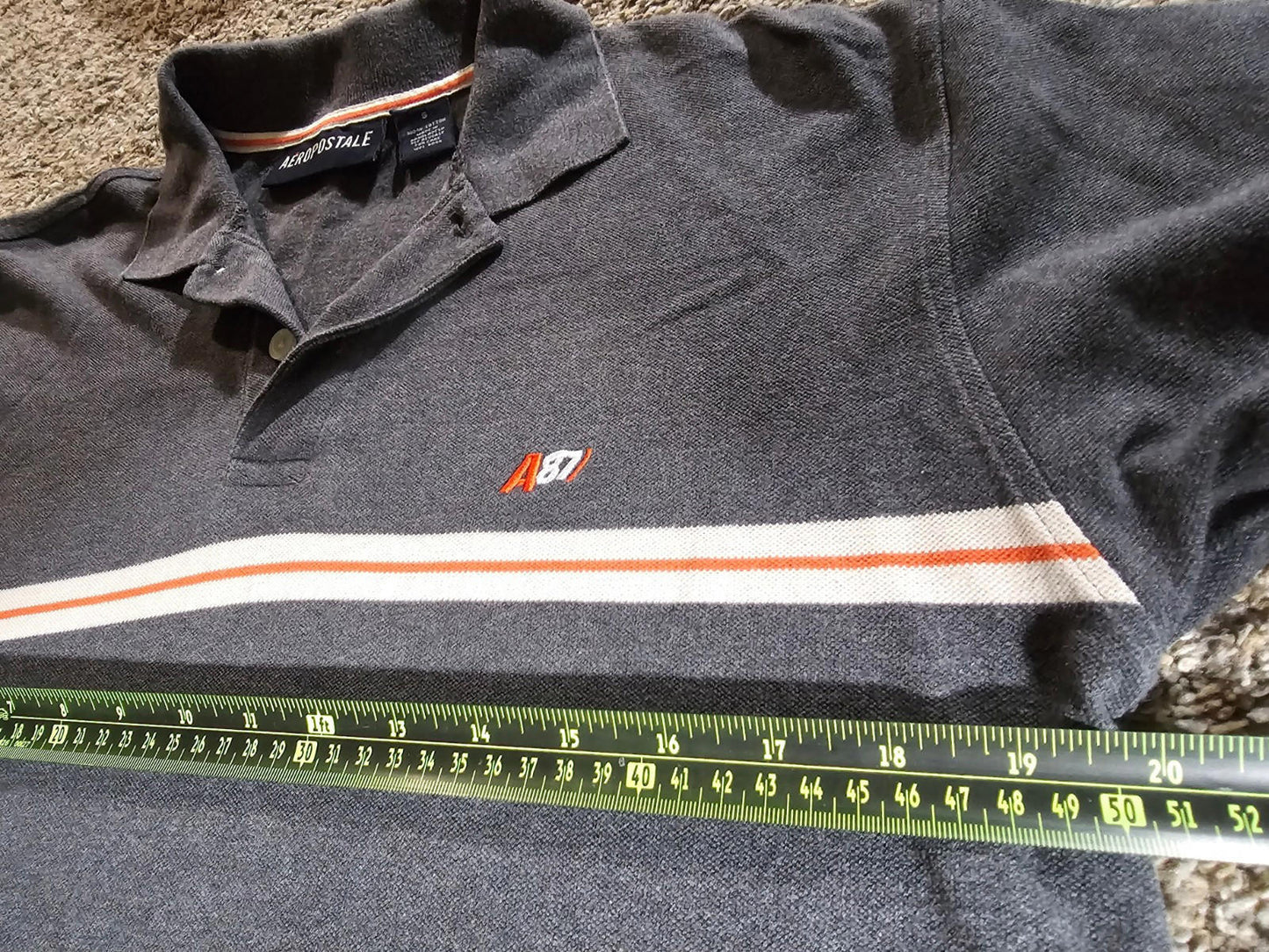 aeropostale mens s polo shirt gray