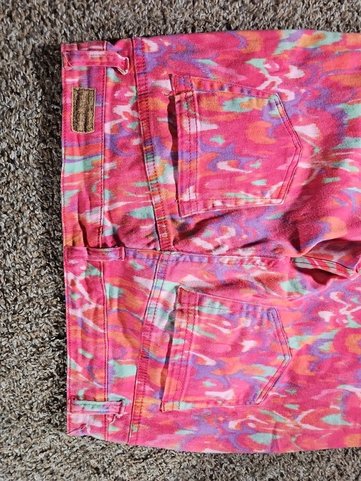 Bandolino Sz 8 Bright Tie Dye Pants