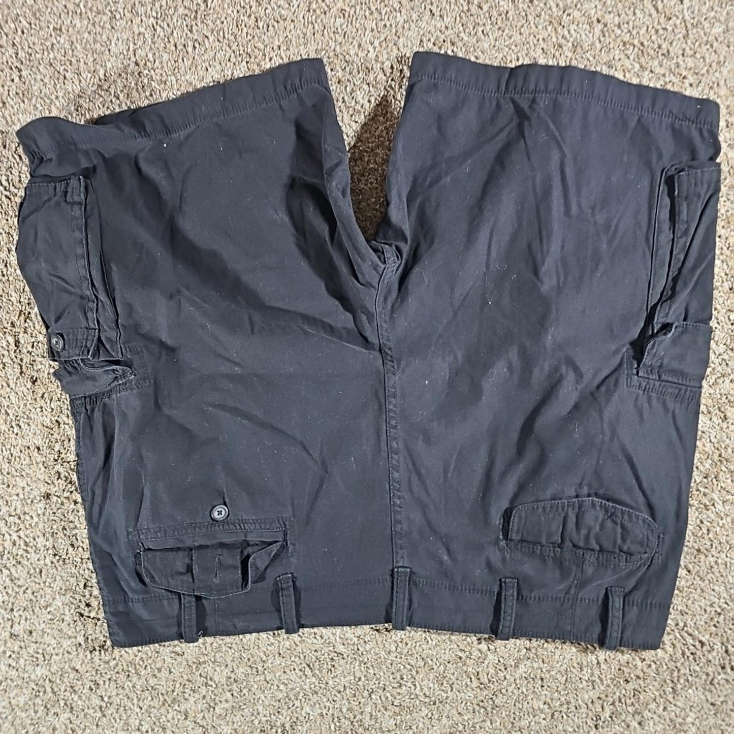 Arizona Jeans Sz 48 Black Cargo Shorts