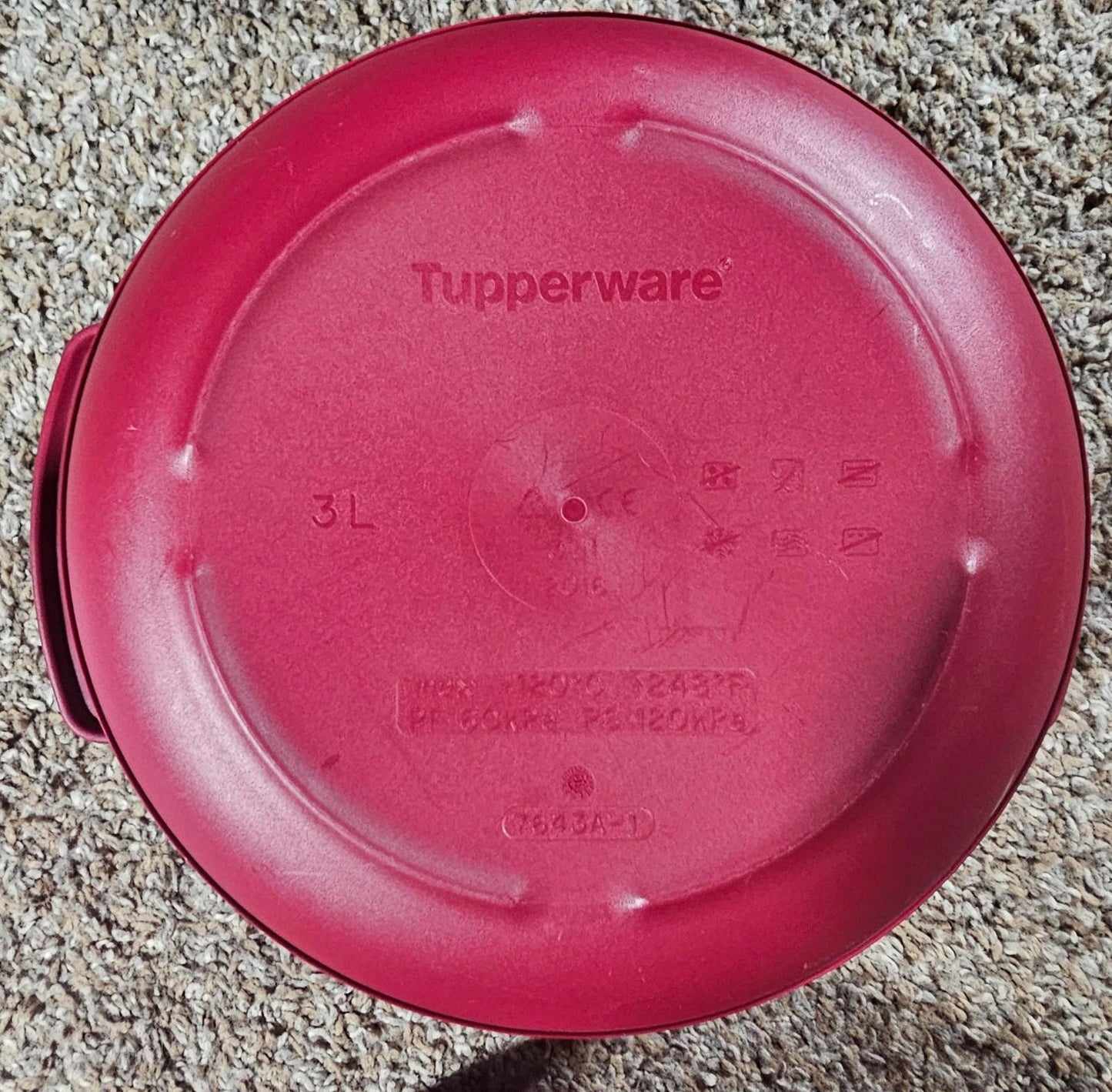 Tupperware Microwave Pressure Cooker 3L / 3QT Cranberry Red 7643A-2 7643A-1