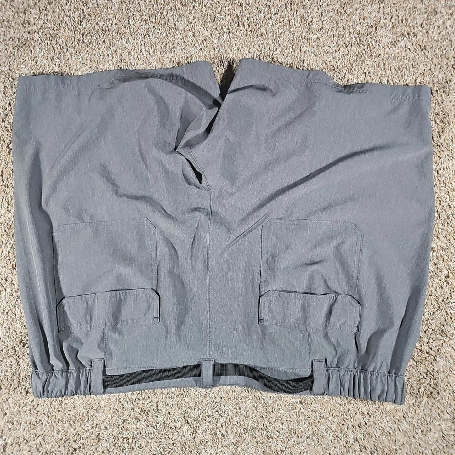 Croft & Barrow Relaxed Stretch Gray Belted Cargo Hiking Shorts Sz 50