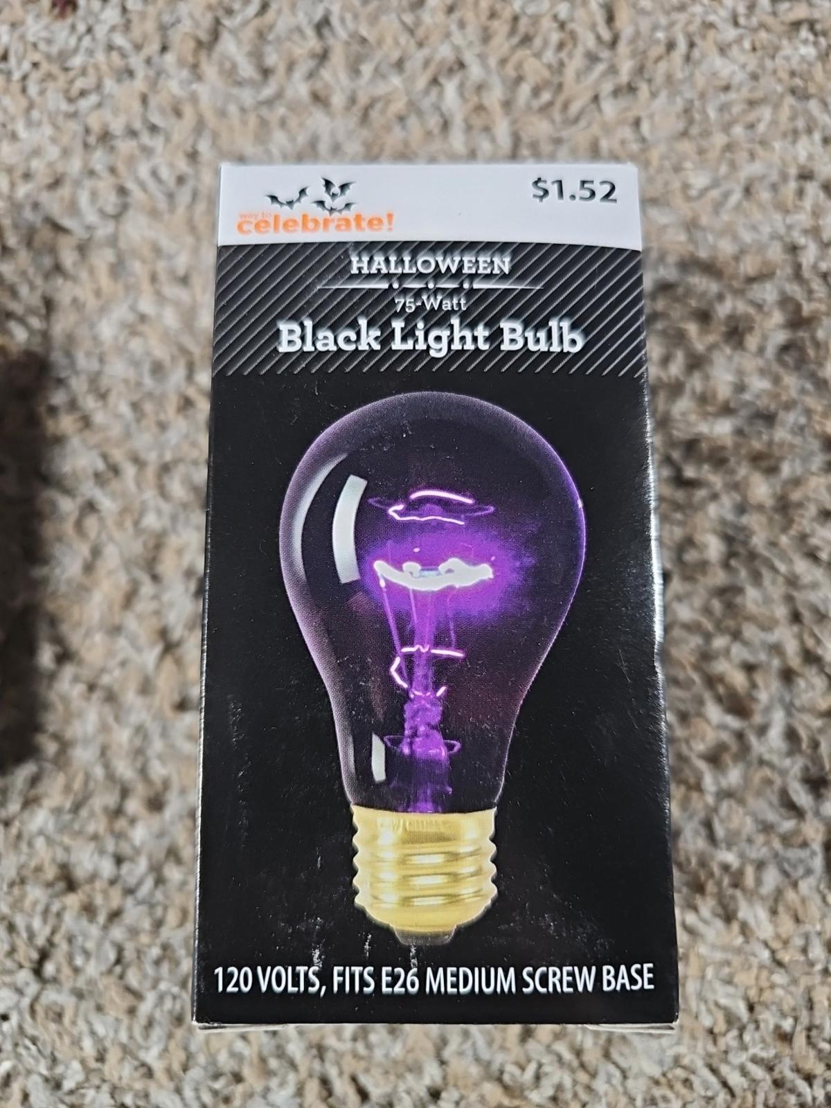 way to celebrate halloween black light bulb