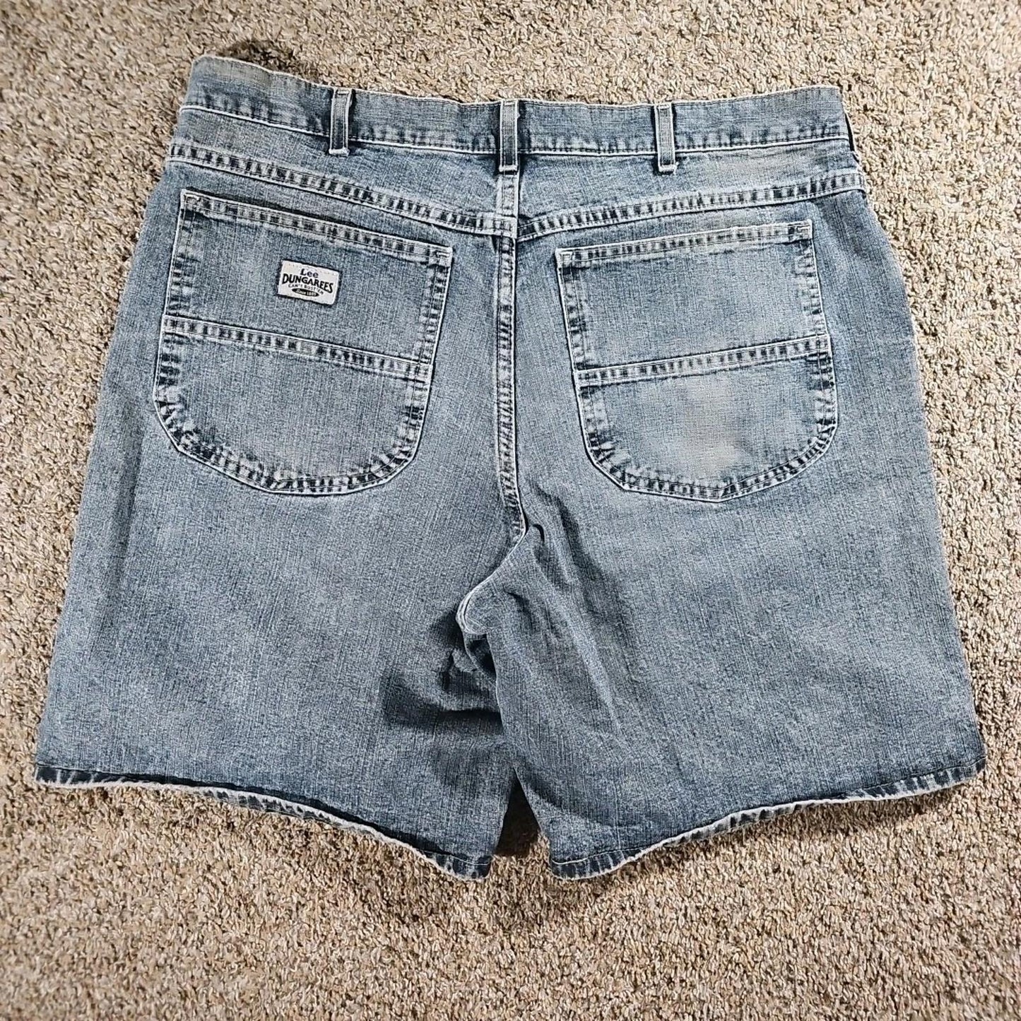 LEE Loose Dungarees Jean Shorts Sz 40