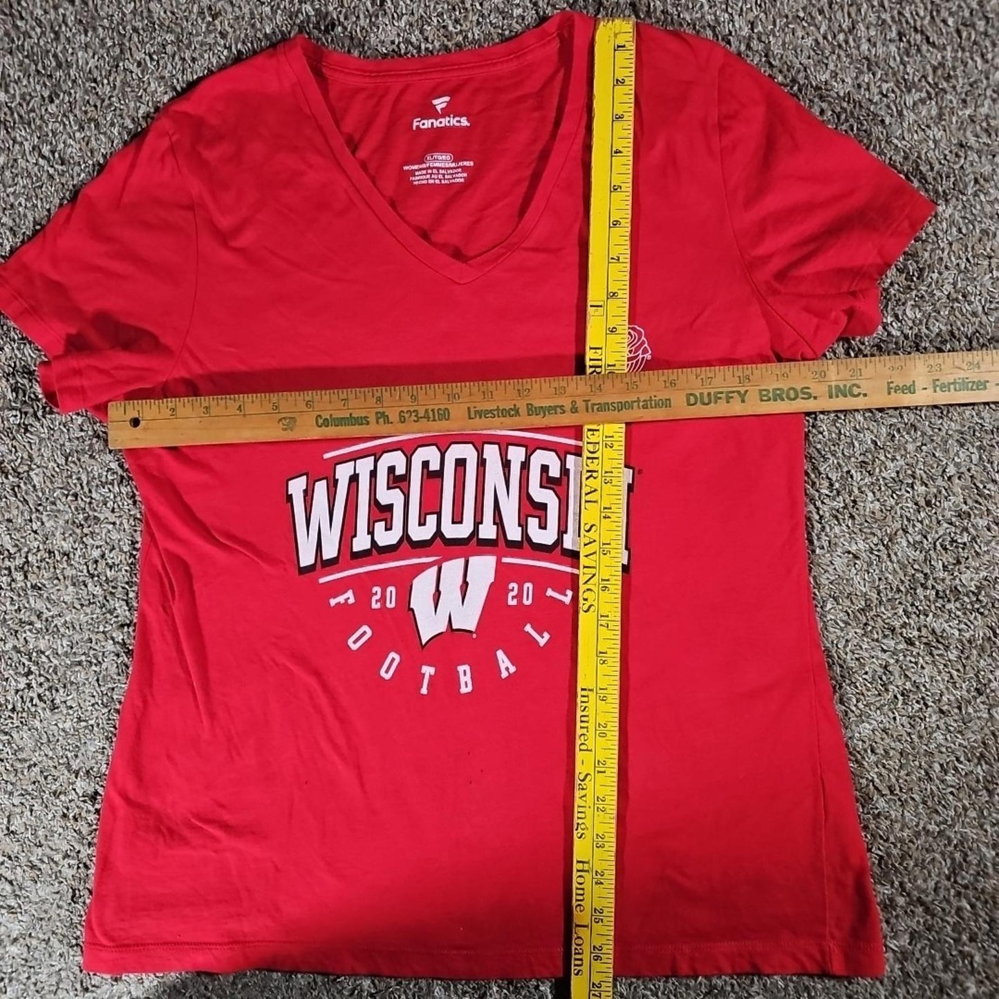 Fanatics XL Vneck WI Badgers 2020 Rose Bowl Tshirt