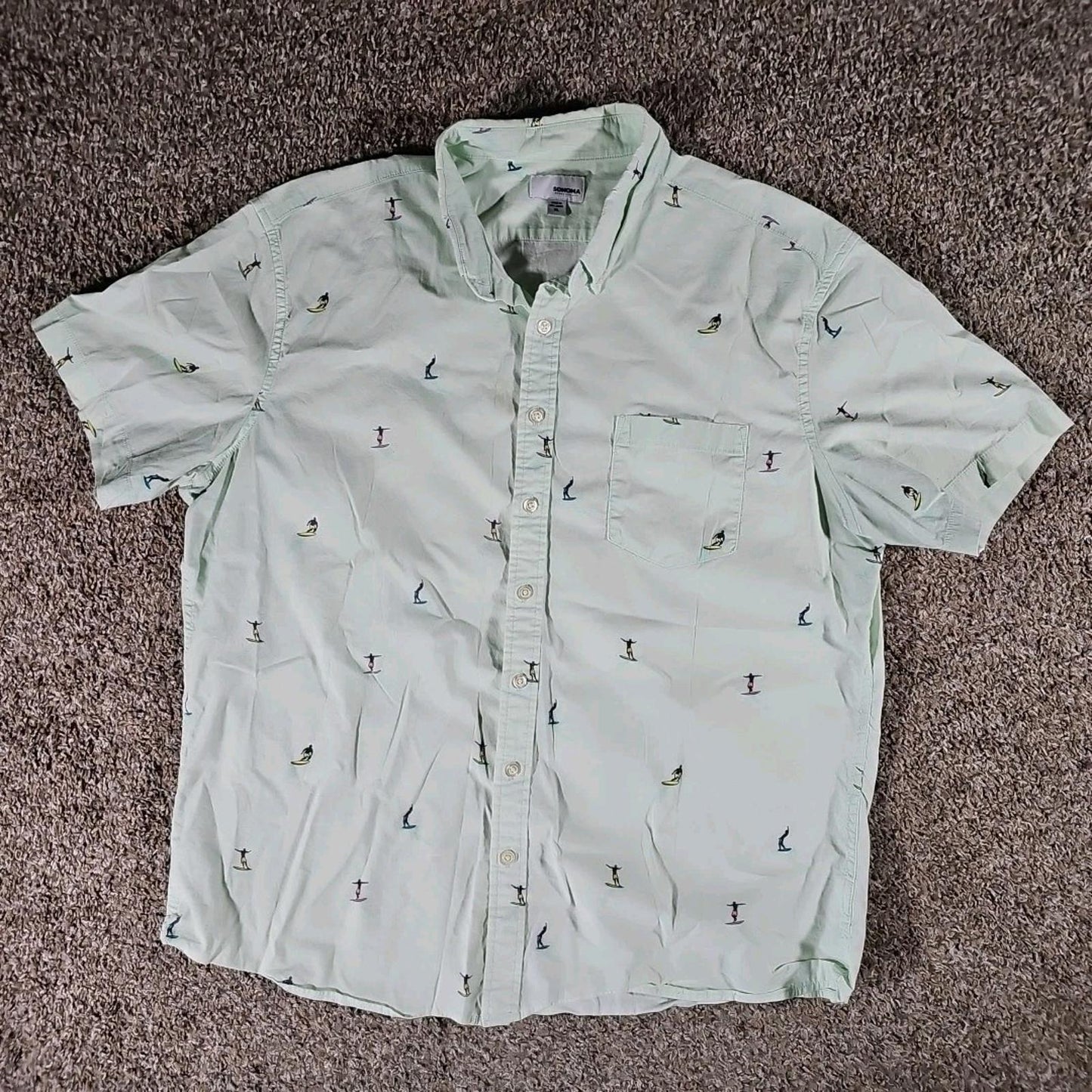 Sonoma Men's XL Surfer Polo Style Button Down Shirt