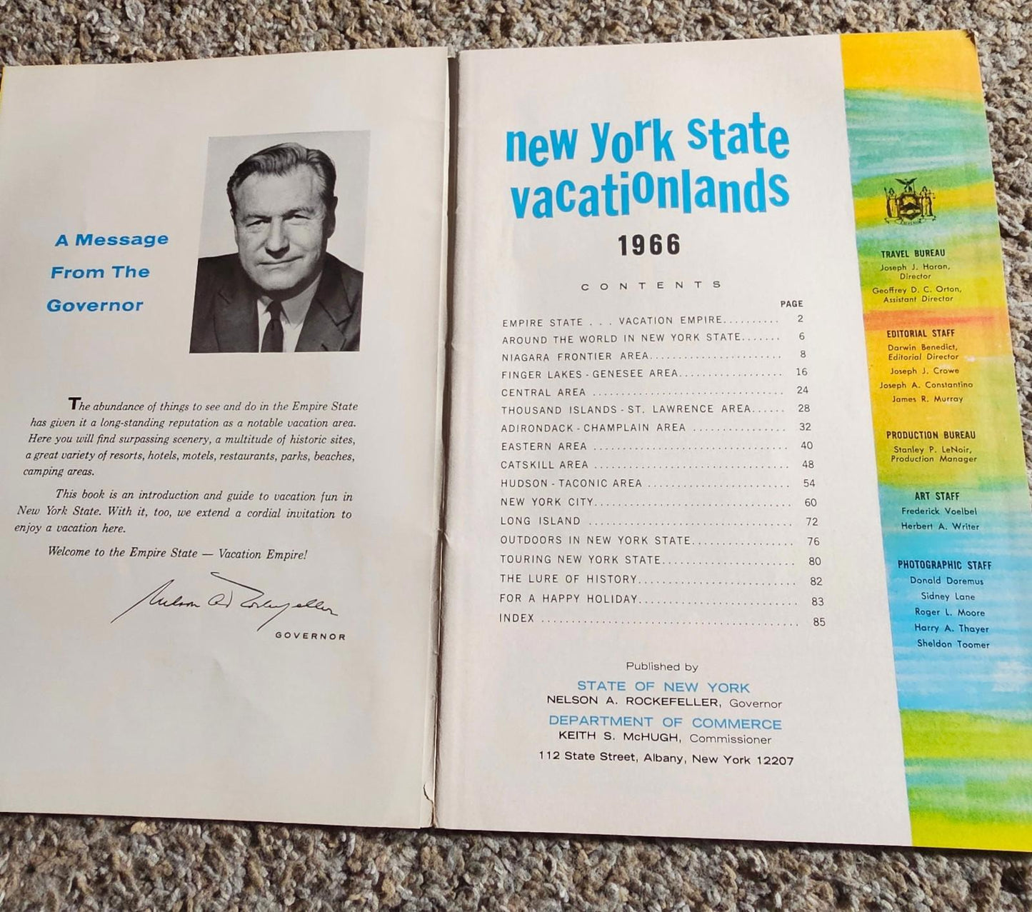 Vintage 1966 New York State Vacationlands Magazine