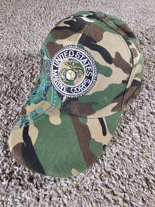 United States Marine Corps Baseball Hat Camo Wool acrylic