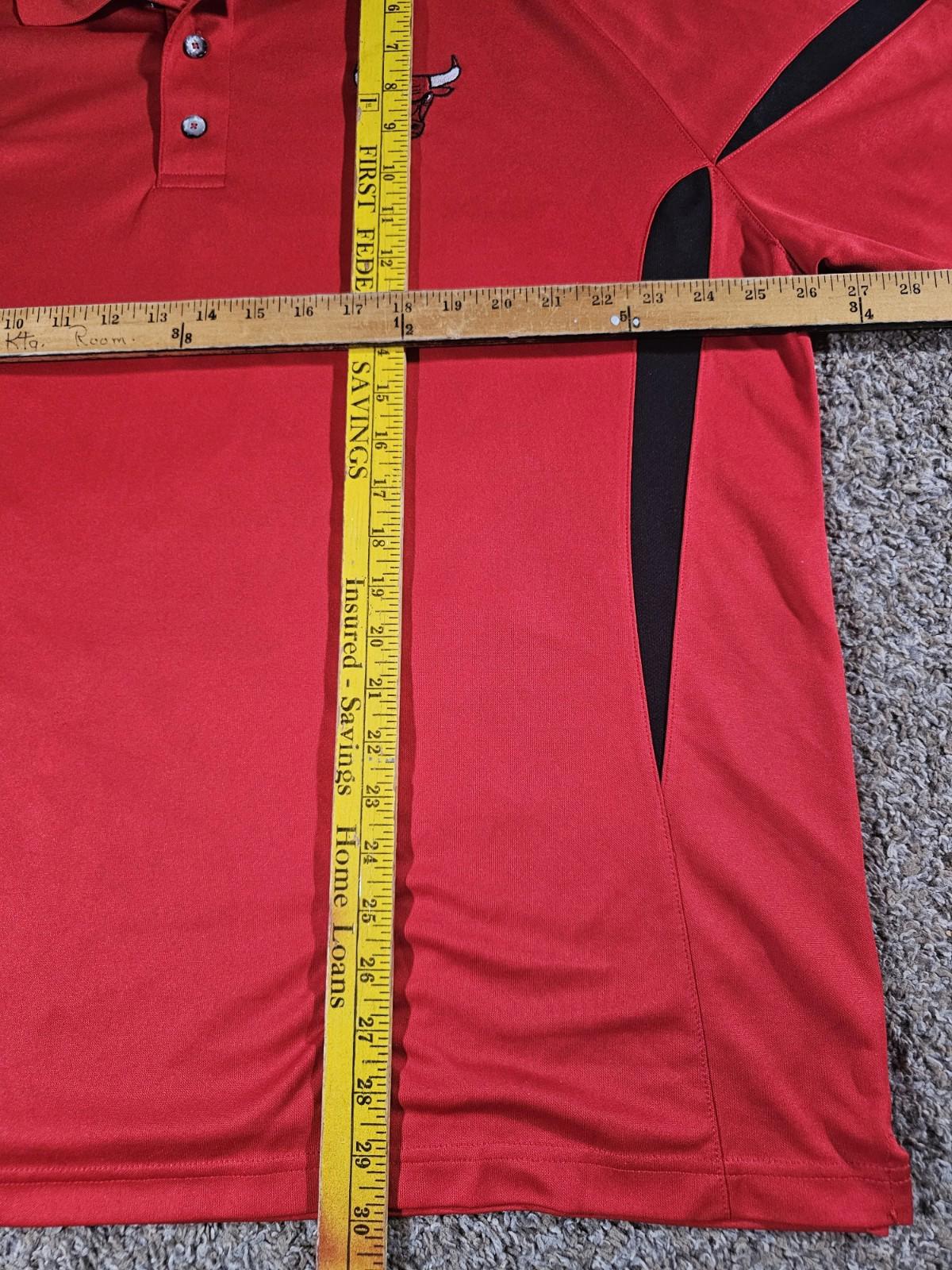 NBA Chicago Bulls 2xl Red Polo Shirt