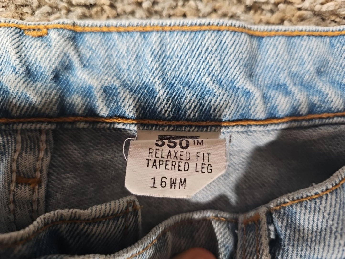 Levis 550 Relaxed Fit Tapered Leg Blue Jeans