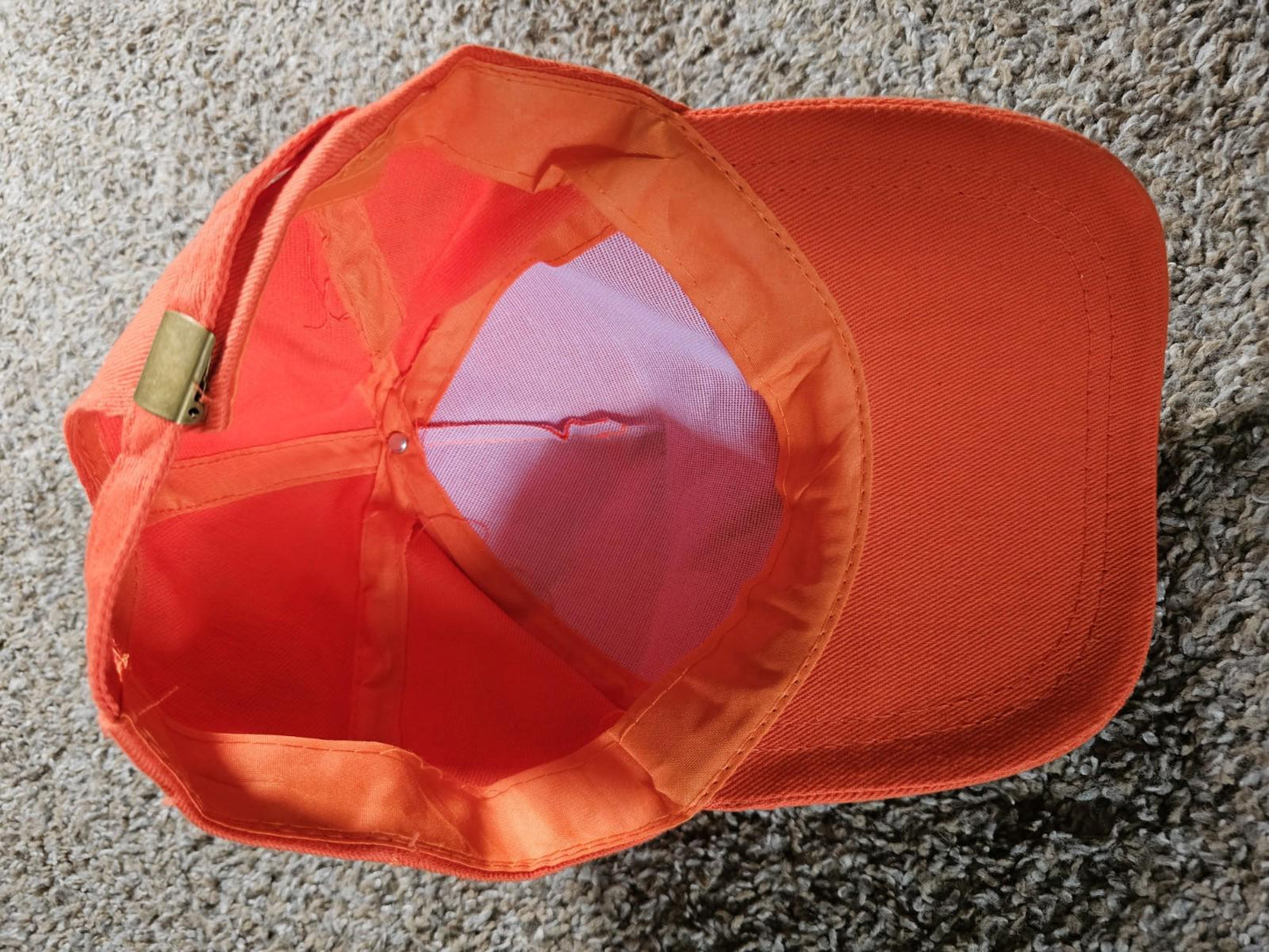 AmericanFarm Rubber Farm Hat Cap Orange Adult Strapback O6