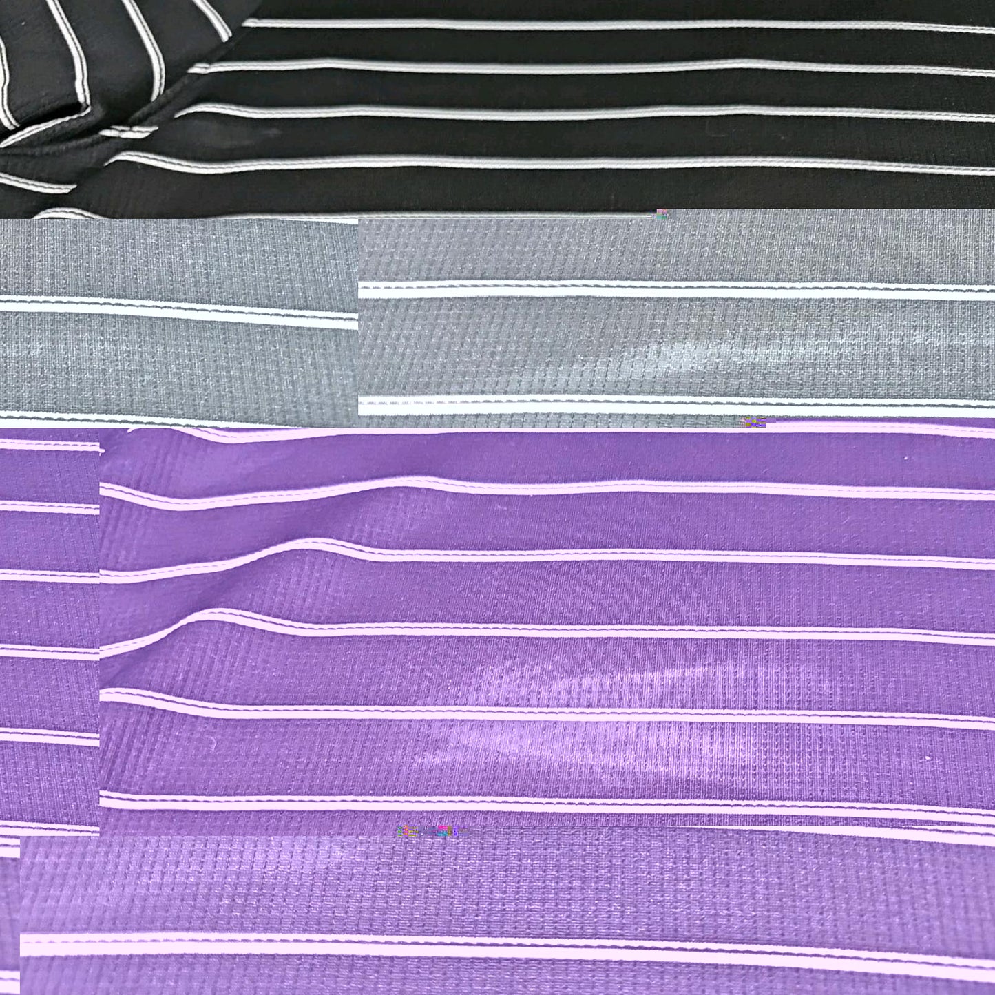 Nike Dri-Fit Black XL Striped Polo