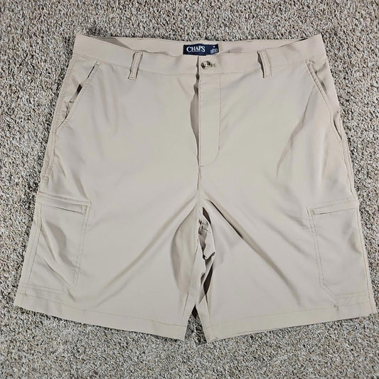 Chaps Sz 38 Stretch Khaki Golf Shorts