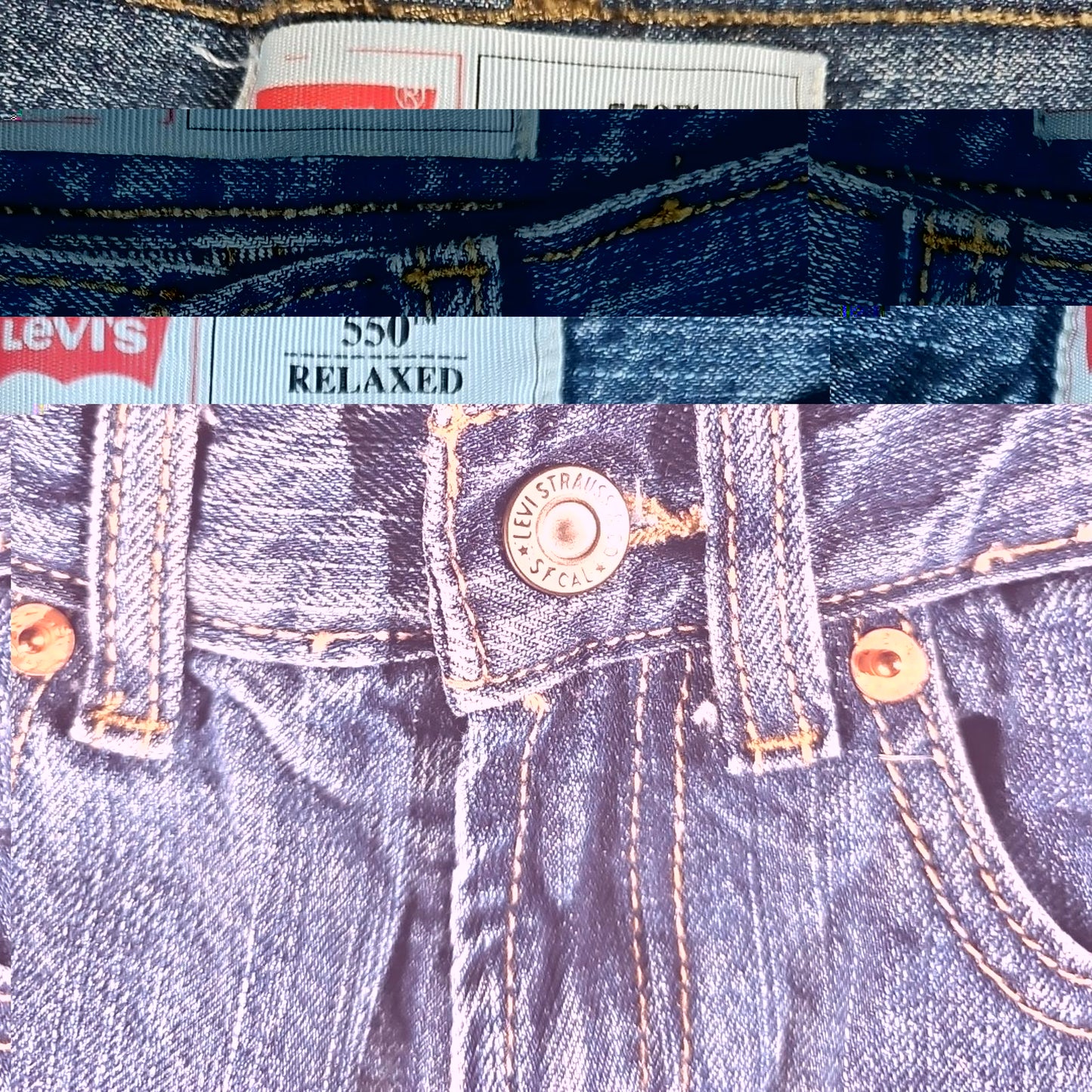 Levi's 550 Blue Denim Jeans 16 Slim 26 X 28  Relaxed Fit