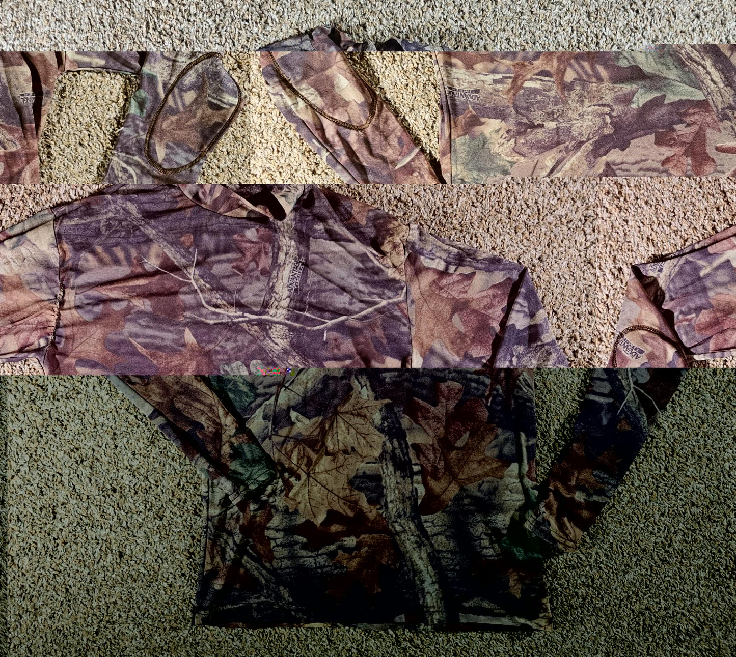 Men's L Rynoskin Mossy Oak Camo Mock Neck Insect Body Armor
