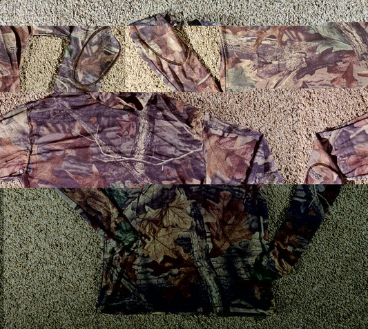 Men's L Rynoskin Mossy Oak Camo Mock Neck Insect Body Armor
