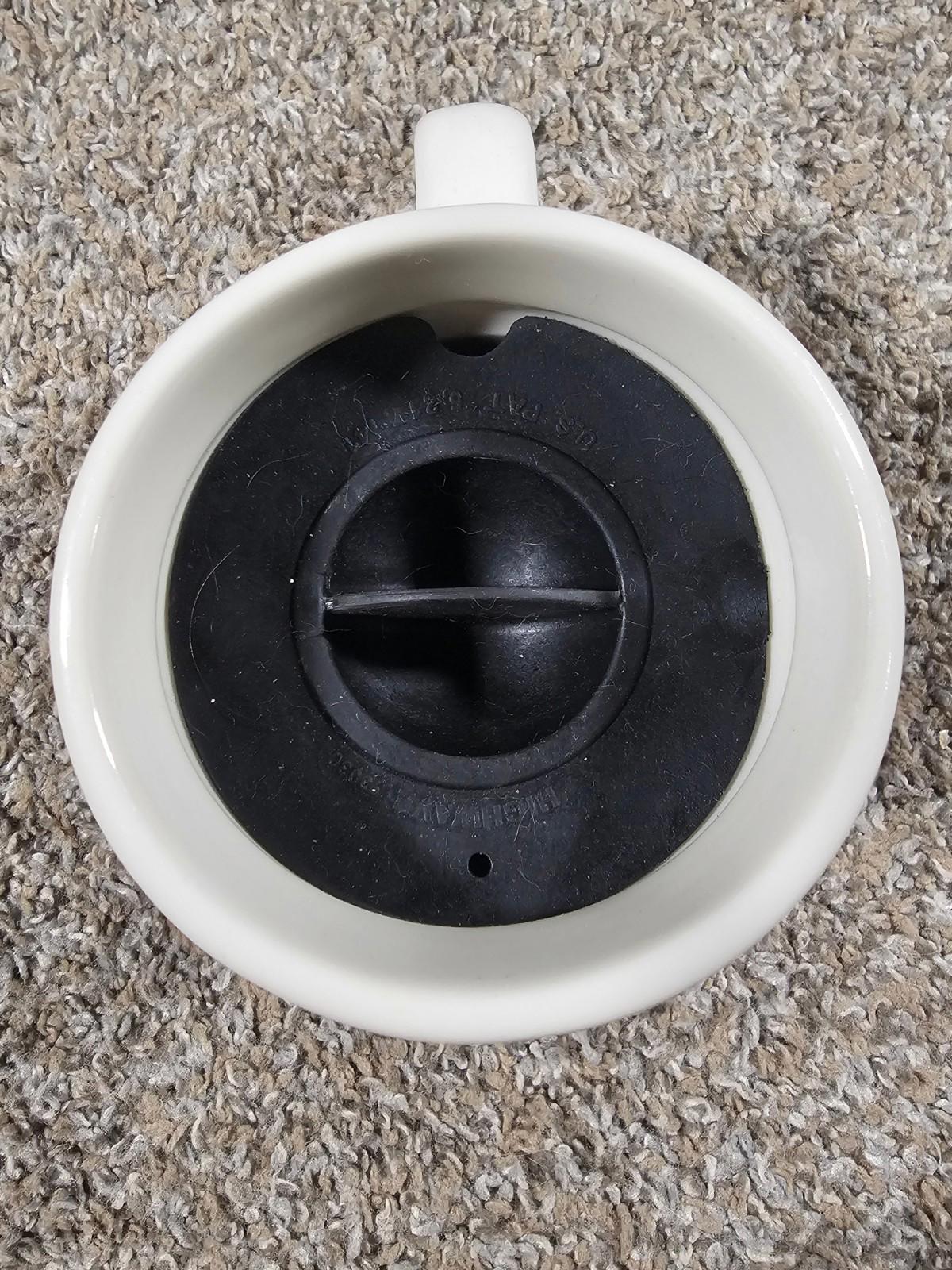 ceramic diner-style coffee mug with a black Barb Wire graphic HEAVY