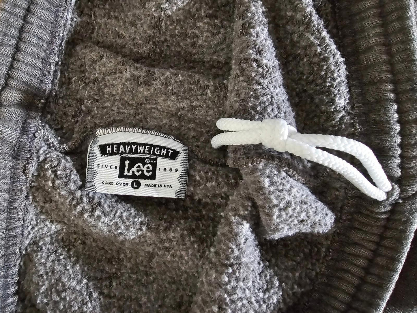 Vintage Lee Sweatpants Mens L Gray Heavyweight Drawstring Jogger