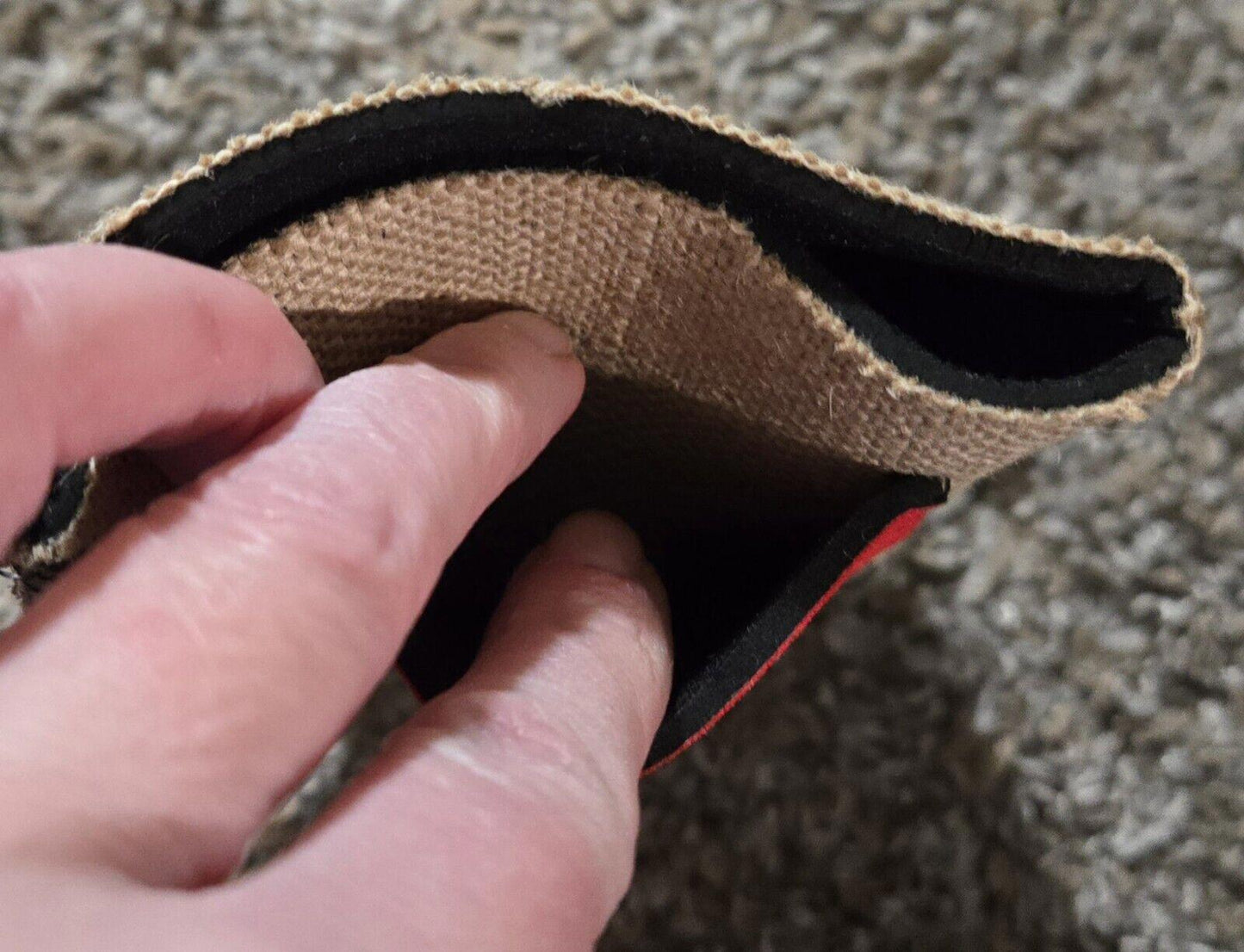 Burlap Alliance Tire Can Coozie With Pocket