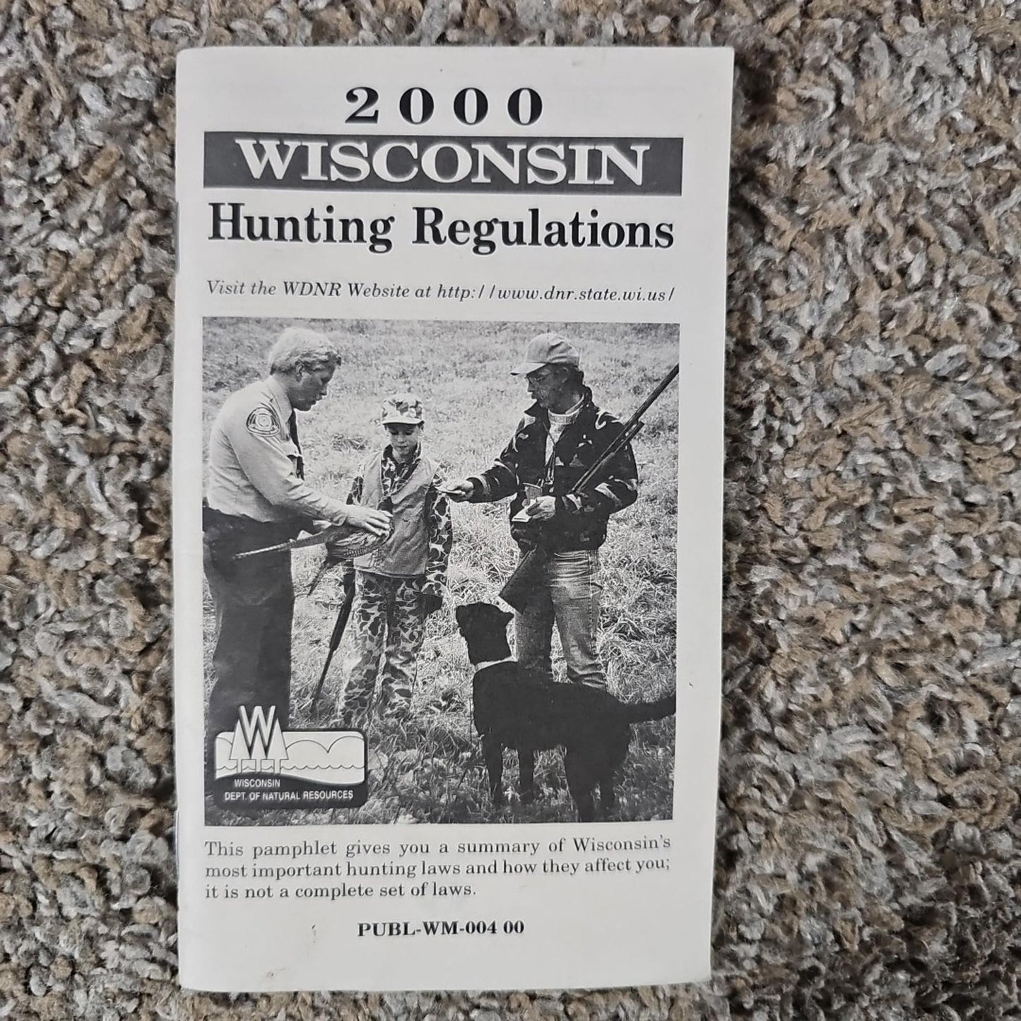 2000 WDNR wisconsin hunting regulations pamphlet