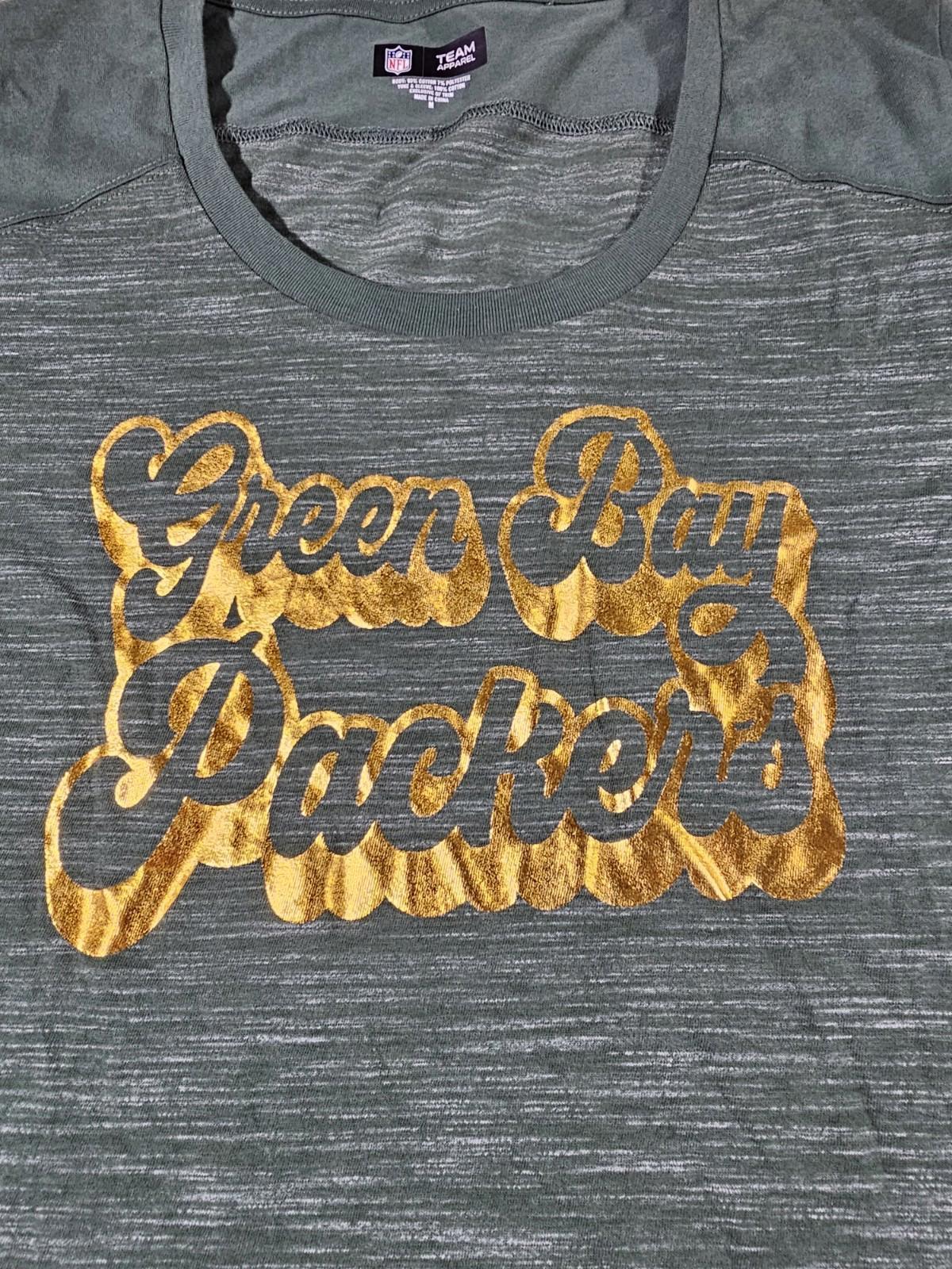 Nfl Team Apparel Green Bay Packers Womens M New ERA Tshirt