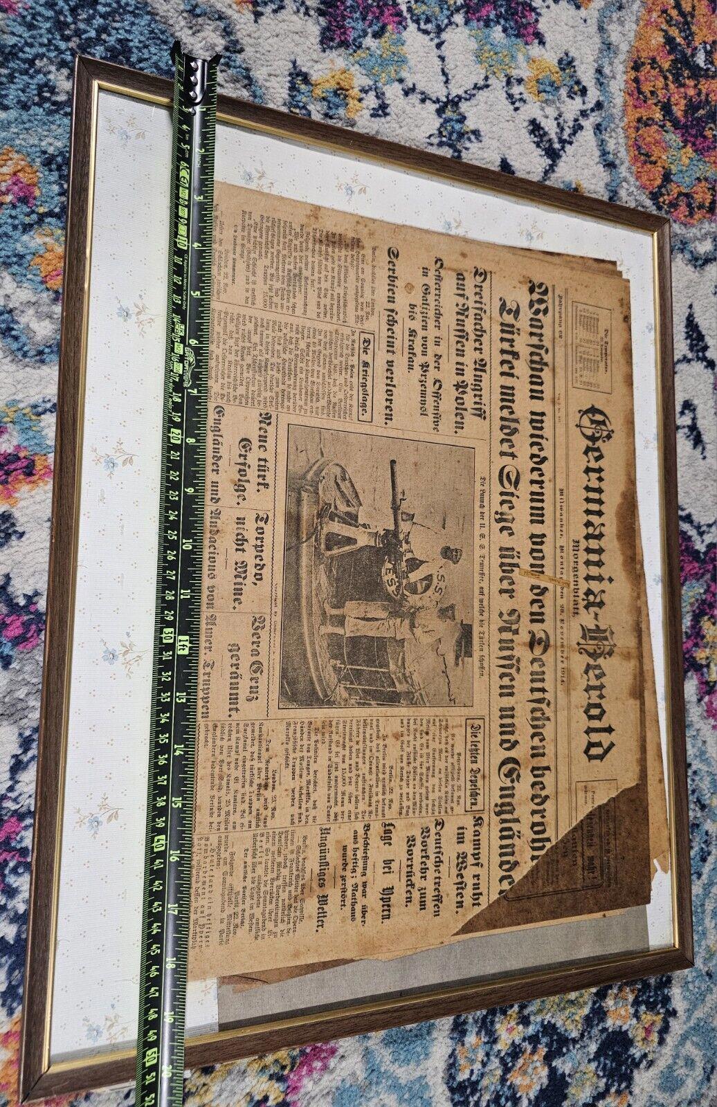 November 23 1914 german newspaper Germania-Herold Morgenblatt