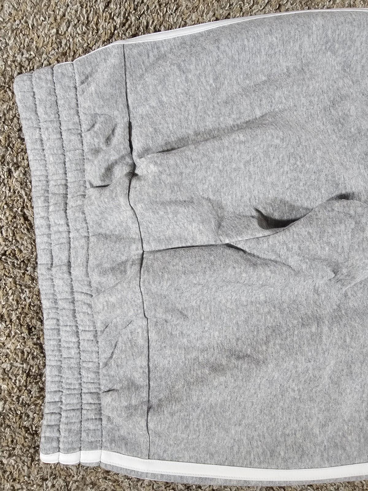 Adidas Womens Small Gray White Stripe Sweatpants Drawstring