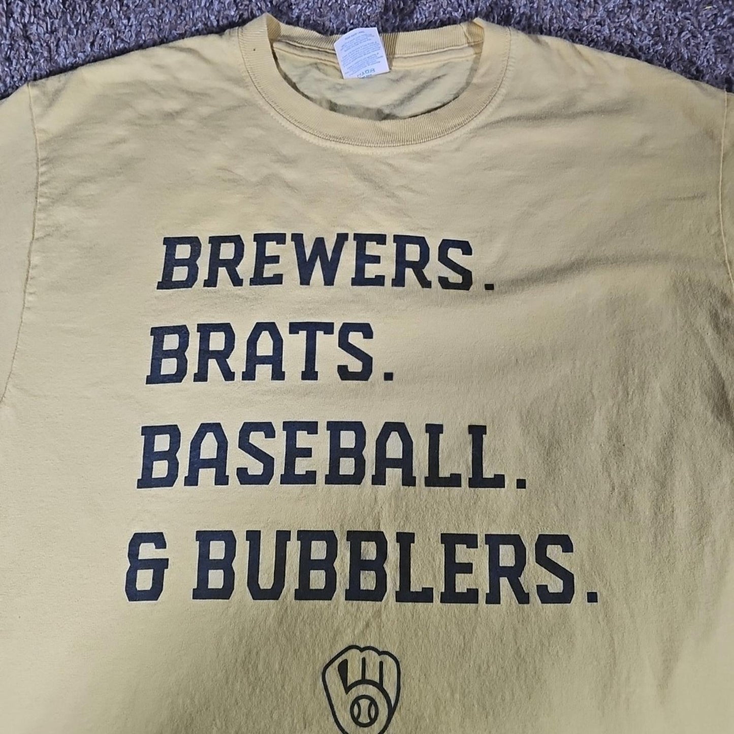 Brewers. Brats. Baseball. & Bubblers Medium Tshirt