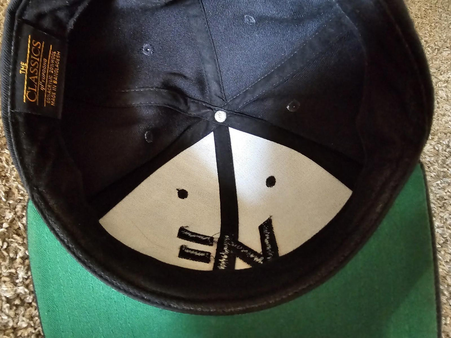 NF Black Snapback Cap Hat The Classics By Yupoong Wool Blend