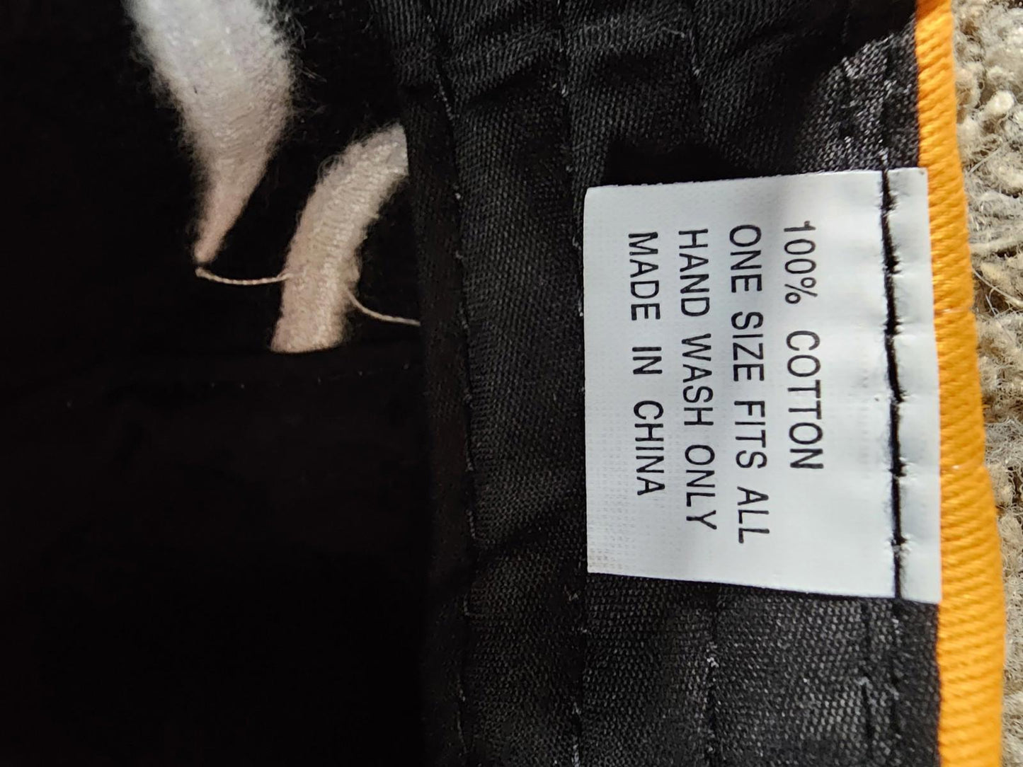 CASE Black & Yellow Graphic Flame Design Adjustable Cap Hat