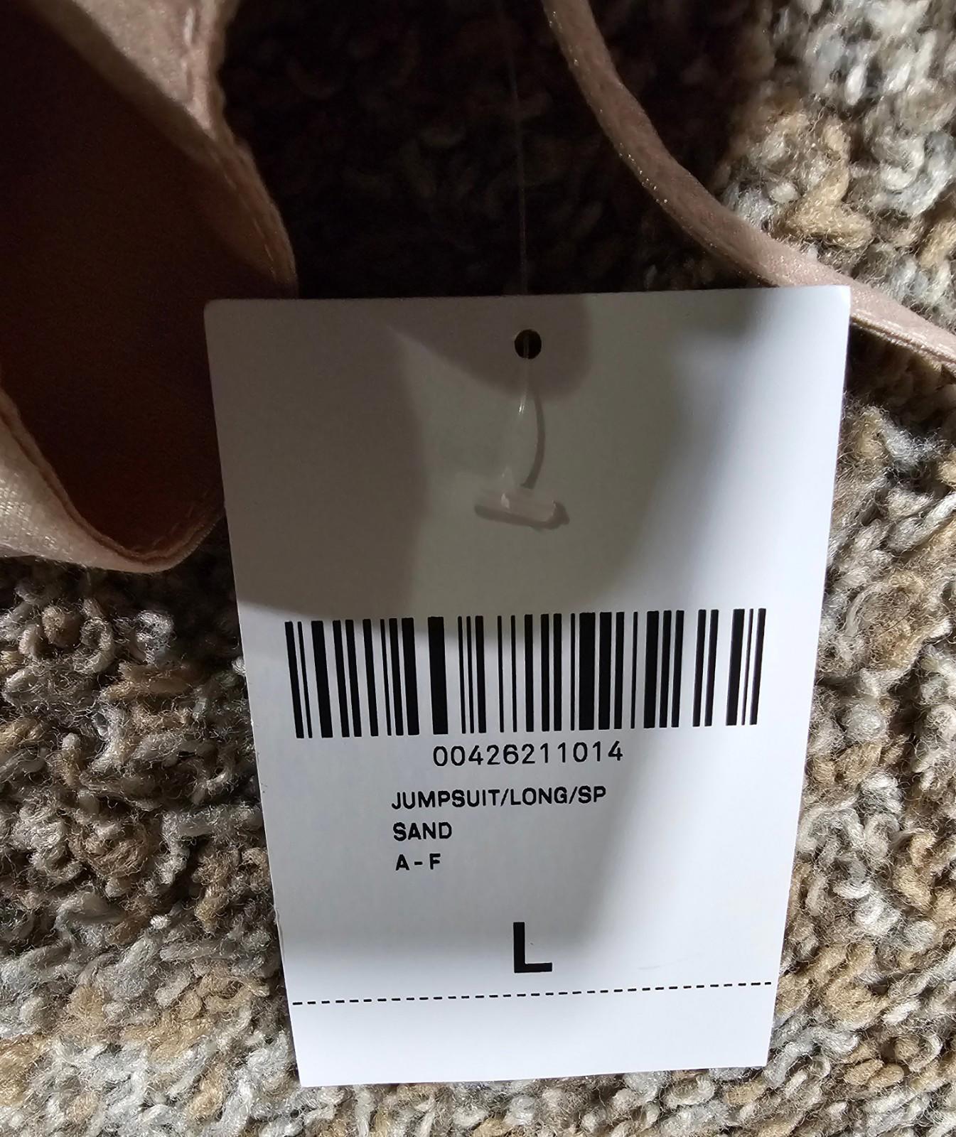 Forever 21 Long Jumpsuit Sand Large NWT