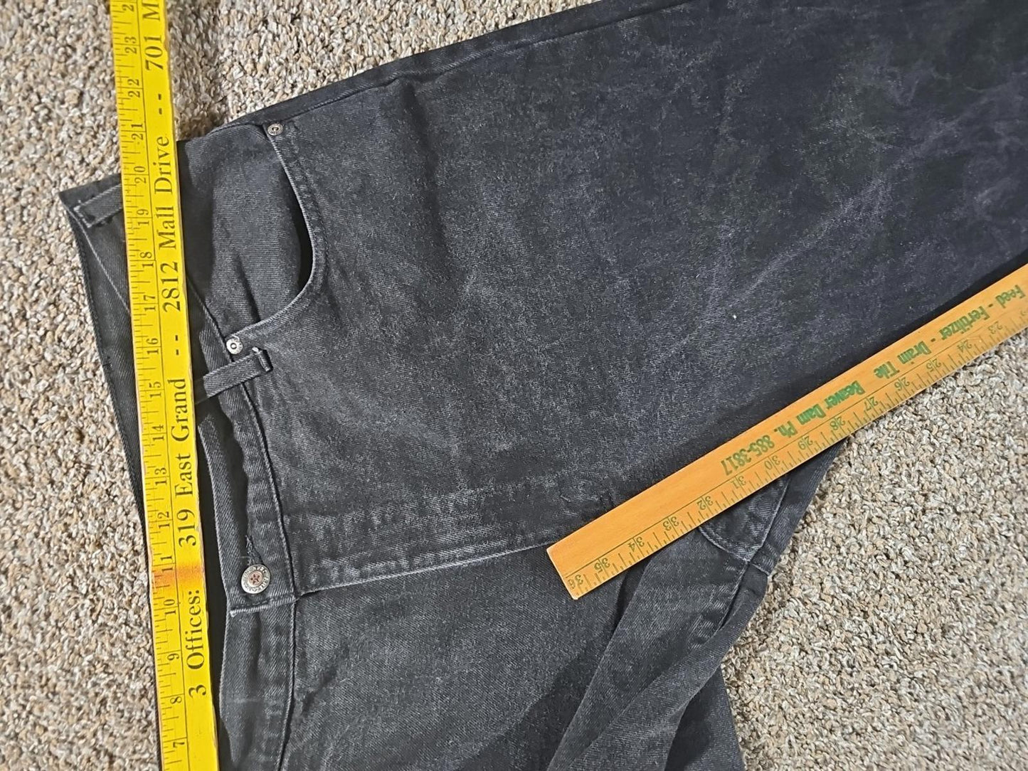 Arizona Premium Denim Relaxed Black Jeans Approx 40x32