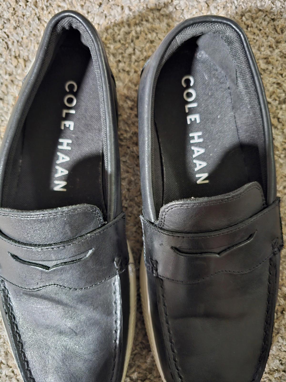 Cole Haan C33861 Mens Loafer Shoes 9M Black White