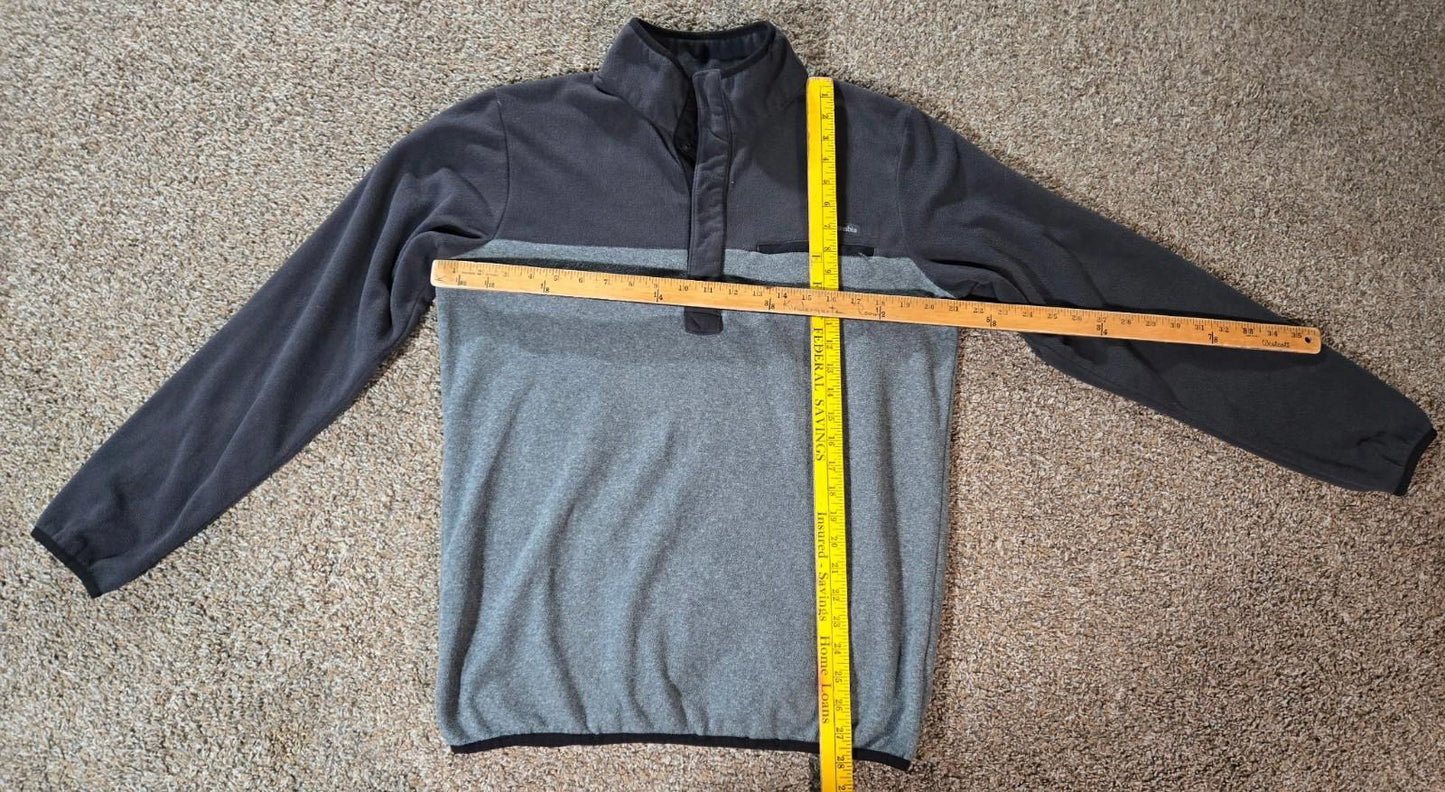 Columbia Sweater Men S Gray Hiking Fleece Sweatshirt Henley