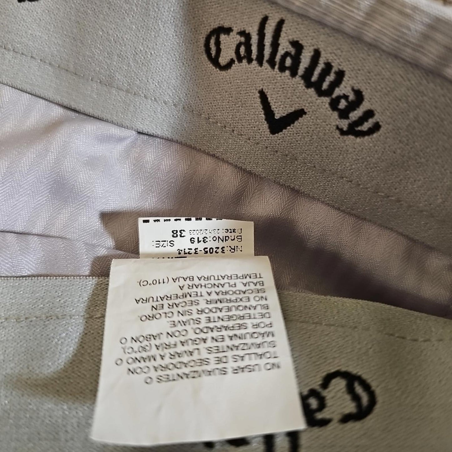 Callaway Golf Shorts 38 Heather Gray Silver Opti Dri Stretch
